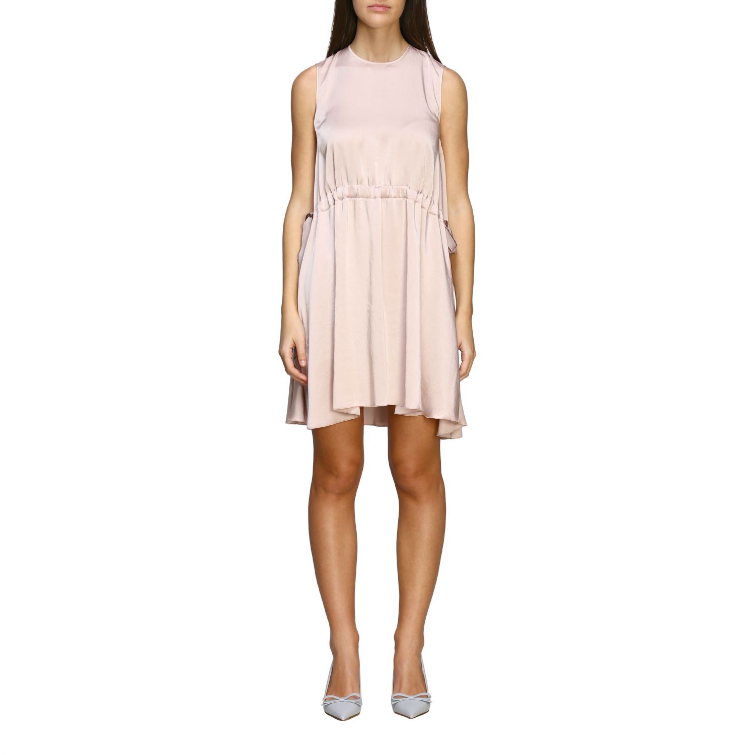 red valentino pink dress