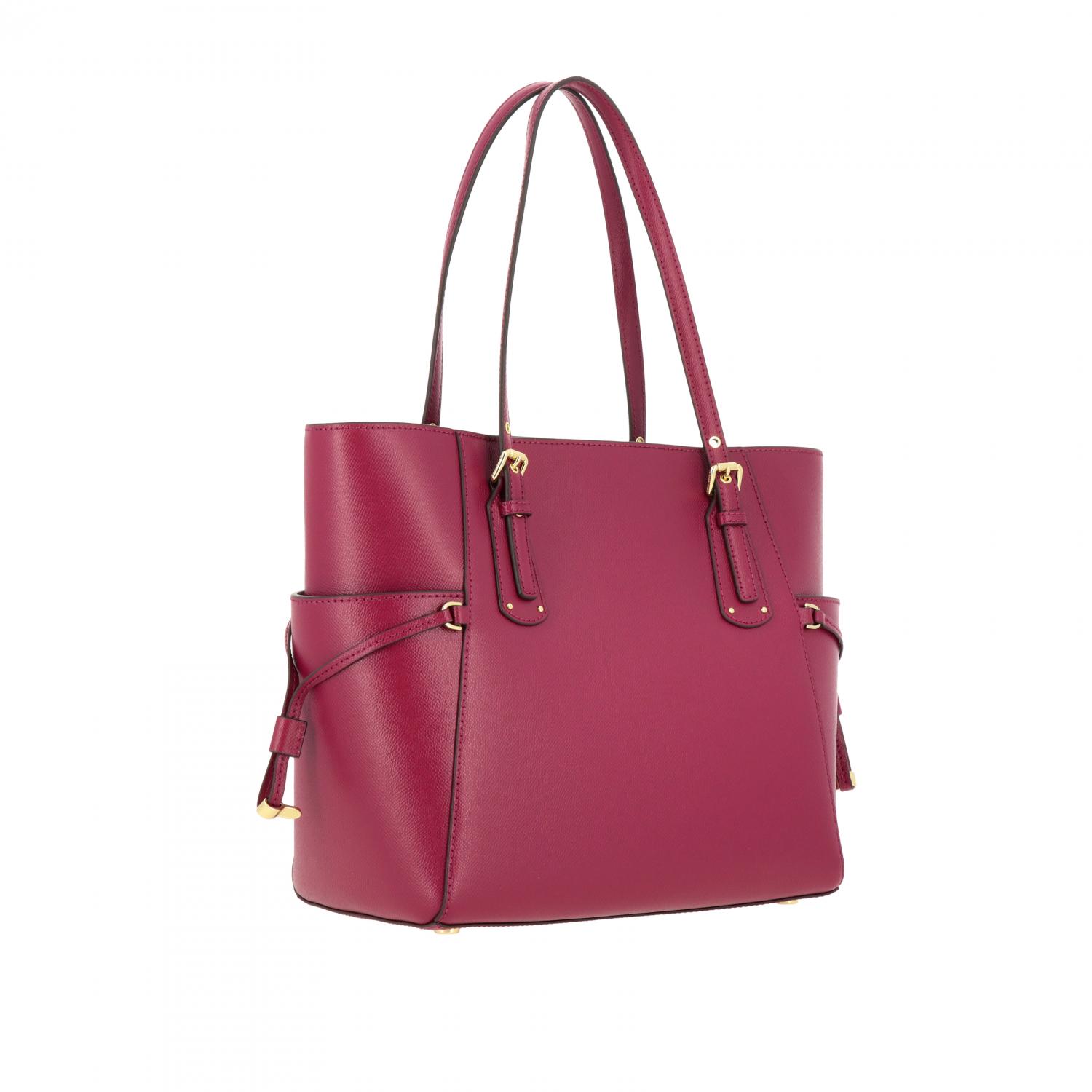 MICHAEL KORS: Voyager Michael leather bag - Raspberry | Michael Kors ...