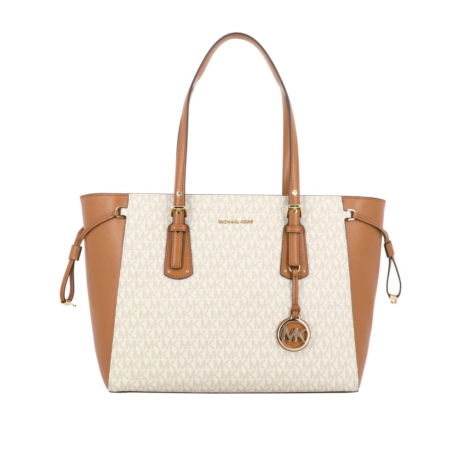 michael kors bag with mk all over it