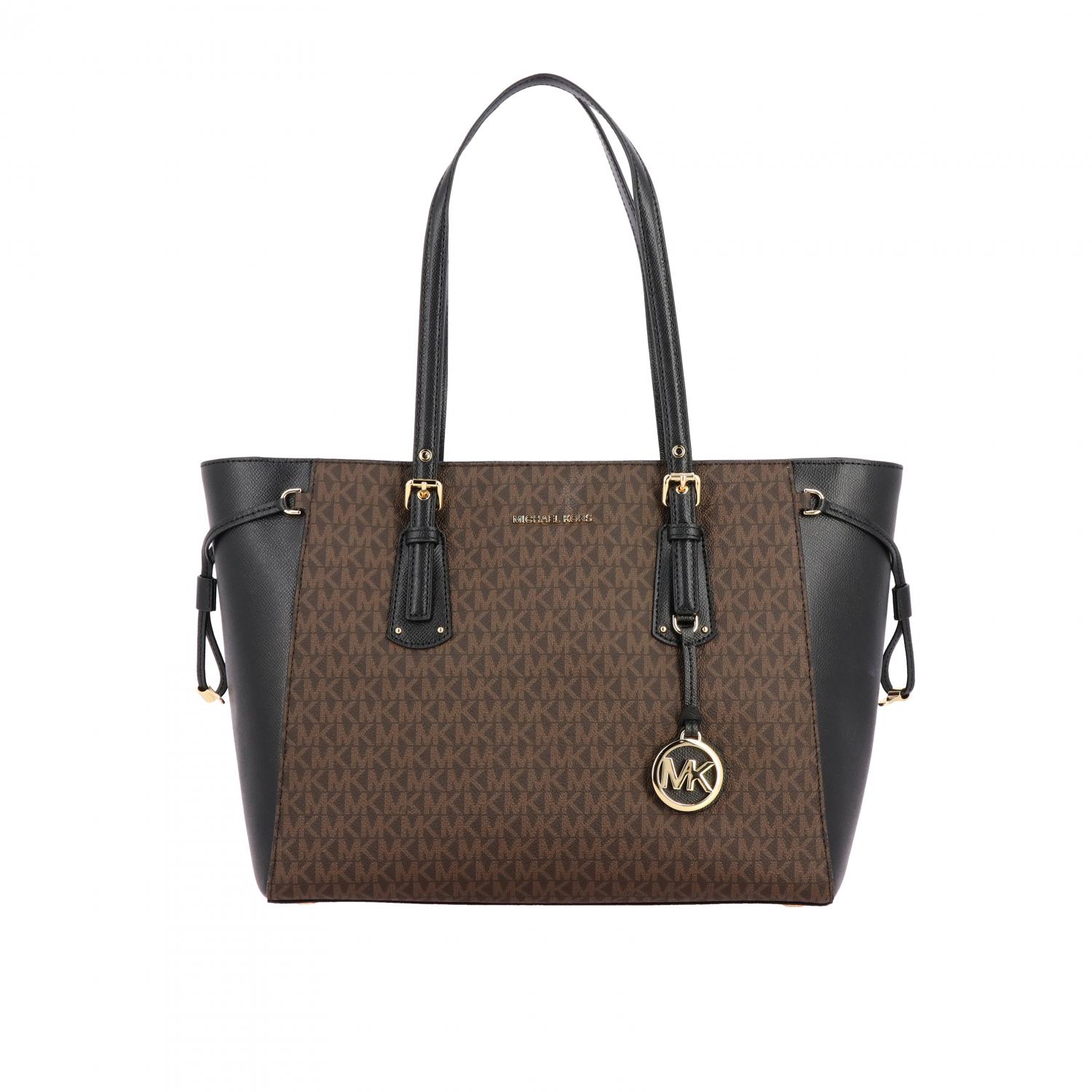 michael kors bag with mk all over it