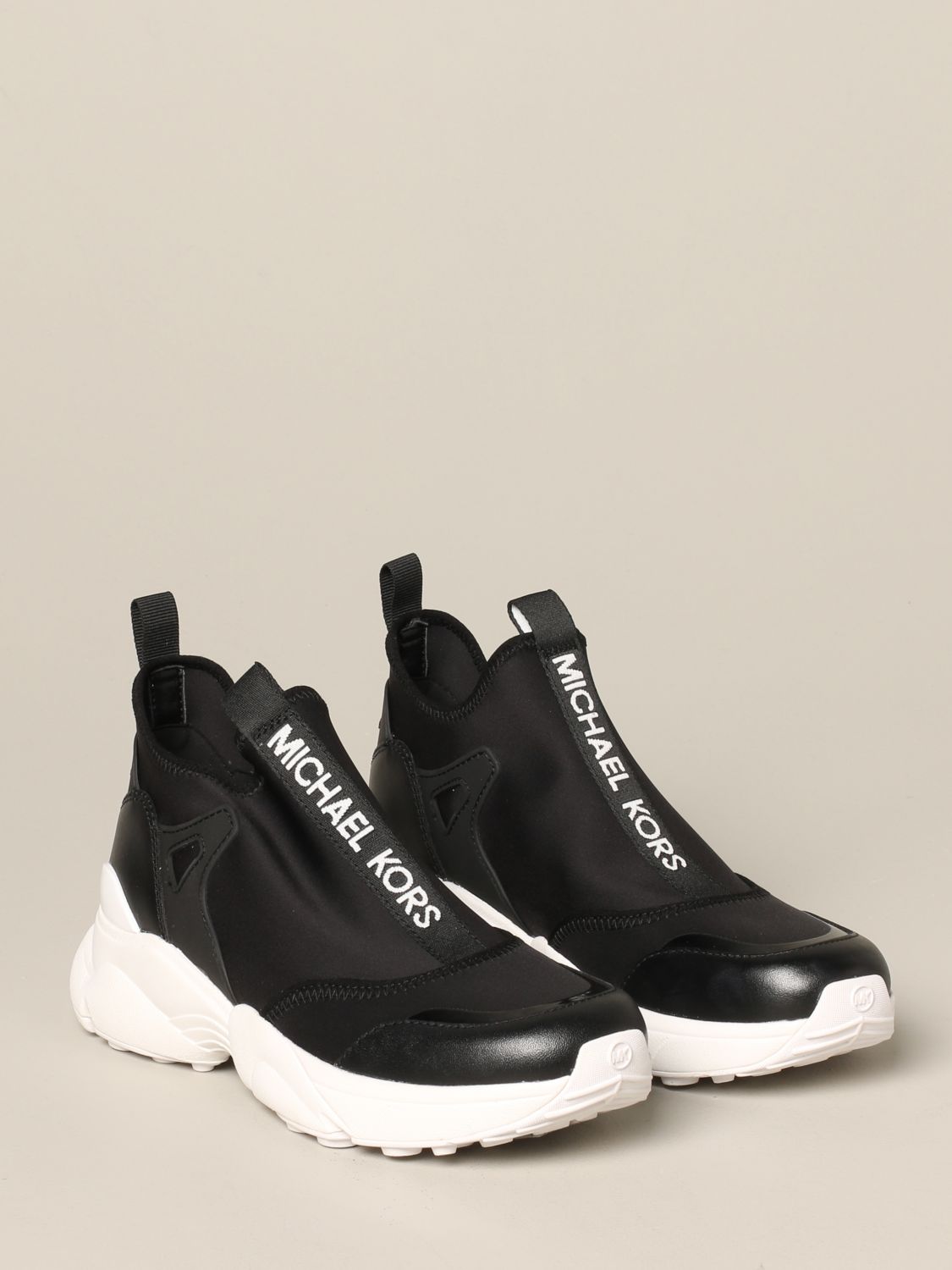 Michael Kors Outlet: Michael sneakers slip on with logo - Black | Michael  Kors sneakers 43R0WLFP2D online on 