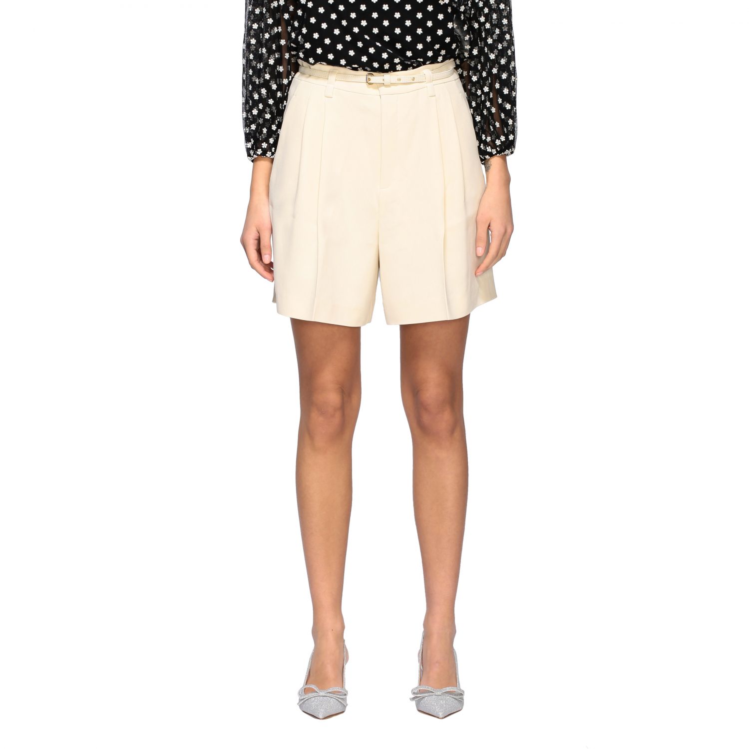 RED VALENTINO: shorts with belt | Pants Red Valentino Women White ...
