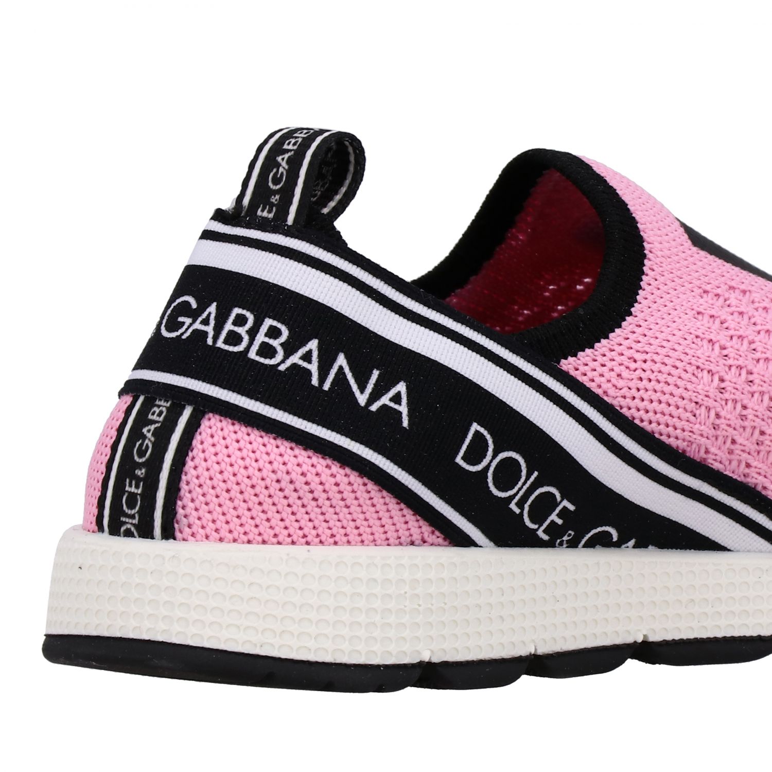 DOLCE \u0026 GABBANA: Sneakers in mesh con bande logate - Rosa | Scarpe Dolce \u0026  Gabbana D10723 AH677 GIGLIO.COM