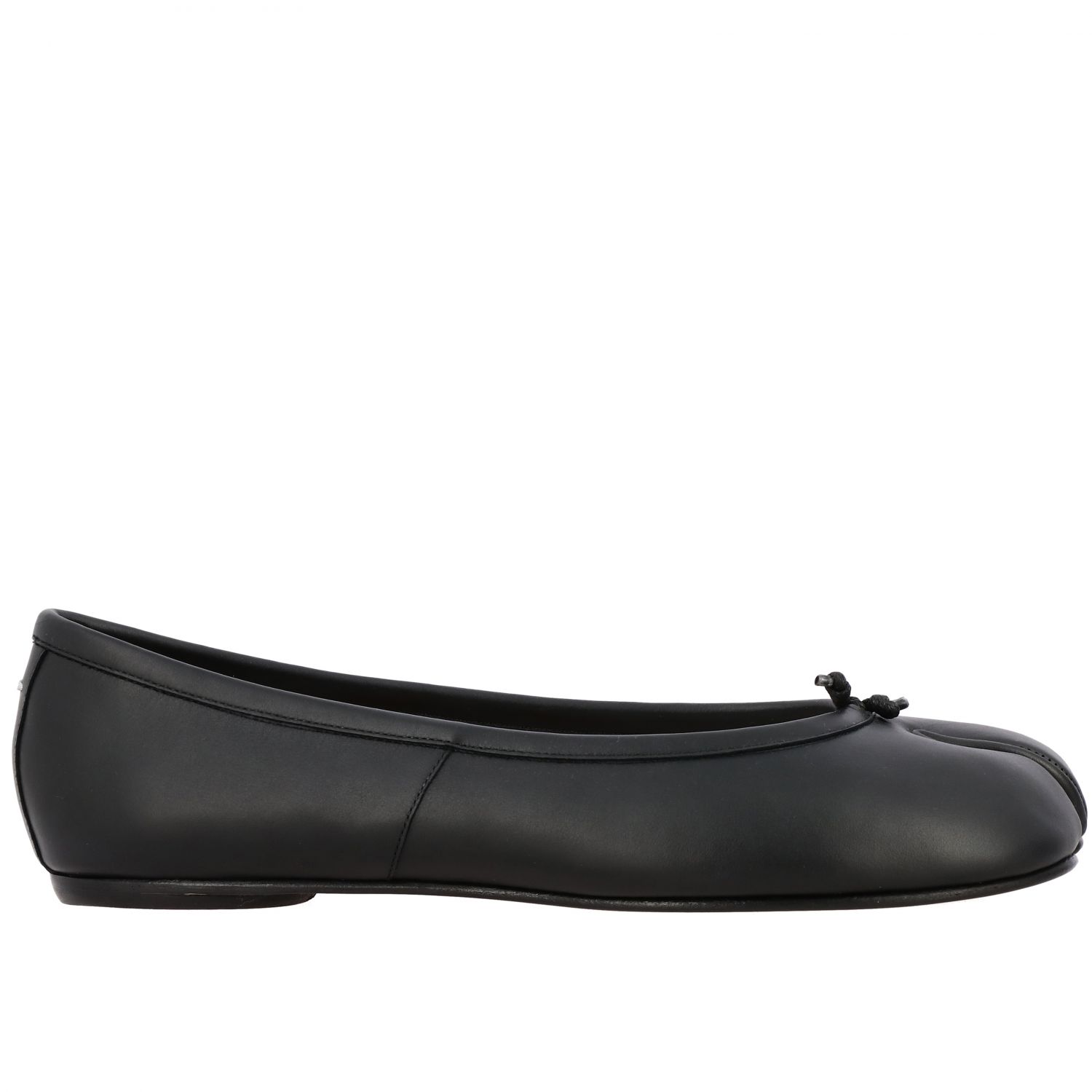 芭蕾平底鞋 Maison Margiela: Maison Margiela Tabi 真皮芭蕾舞鞋 黑色 1