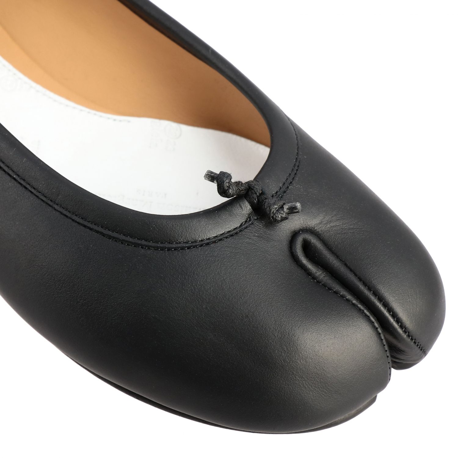 芭蕾平底鞋 Maison Margiela: Maison Margiela Tabi 真皮芭蕾舞鞋 黑色 4