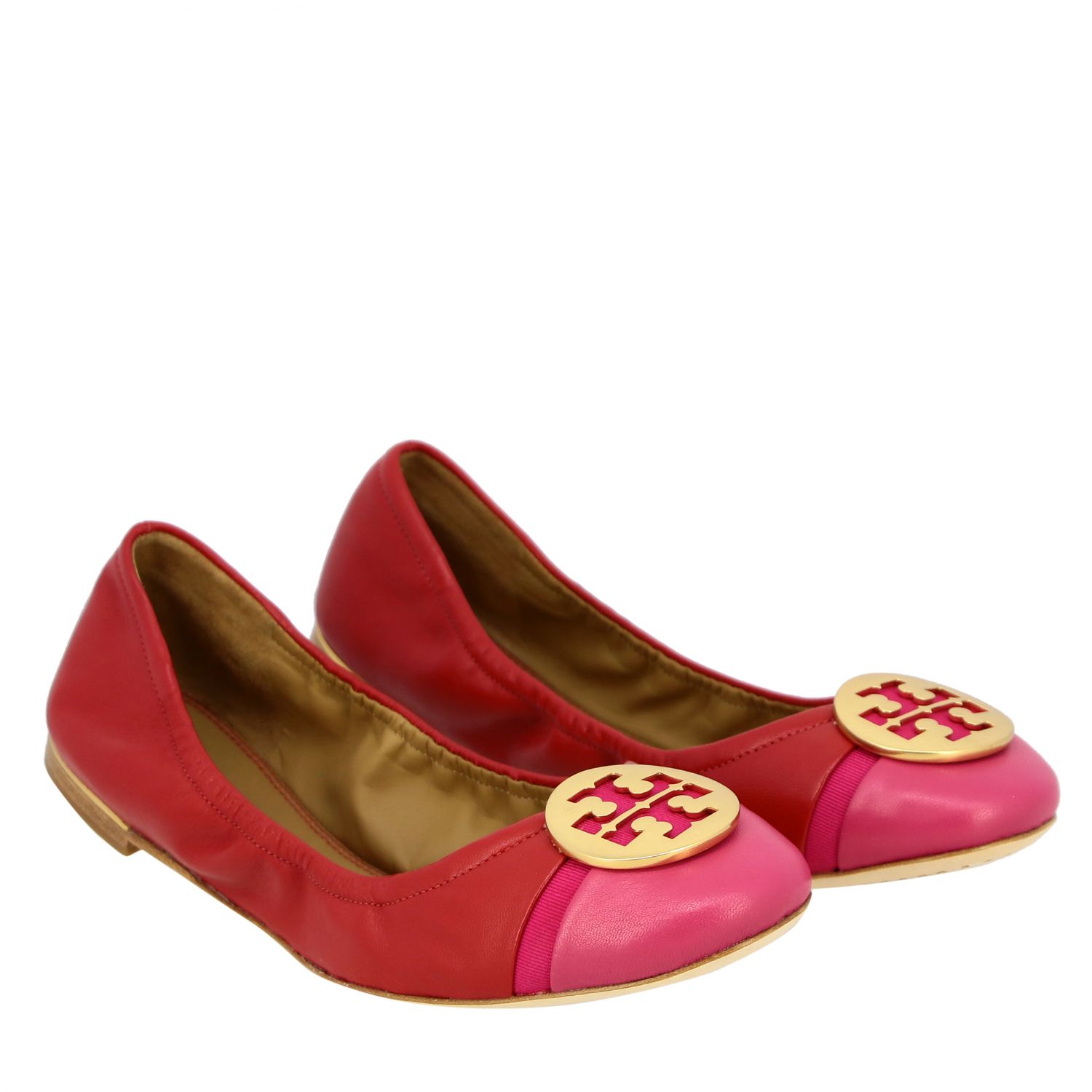 tory burch red ballet flats