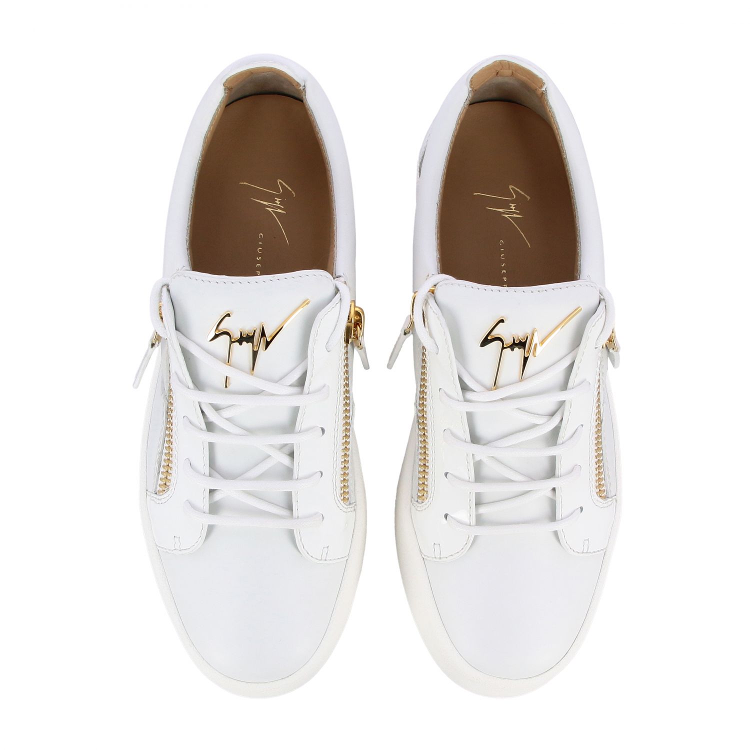 Giuseppe Zanotti Leather Sneakers in White for Men Mens Shoes Trainers Low-top trainers 