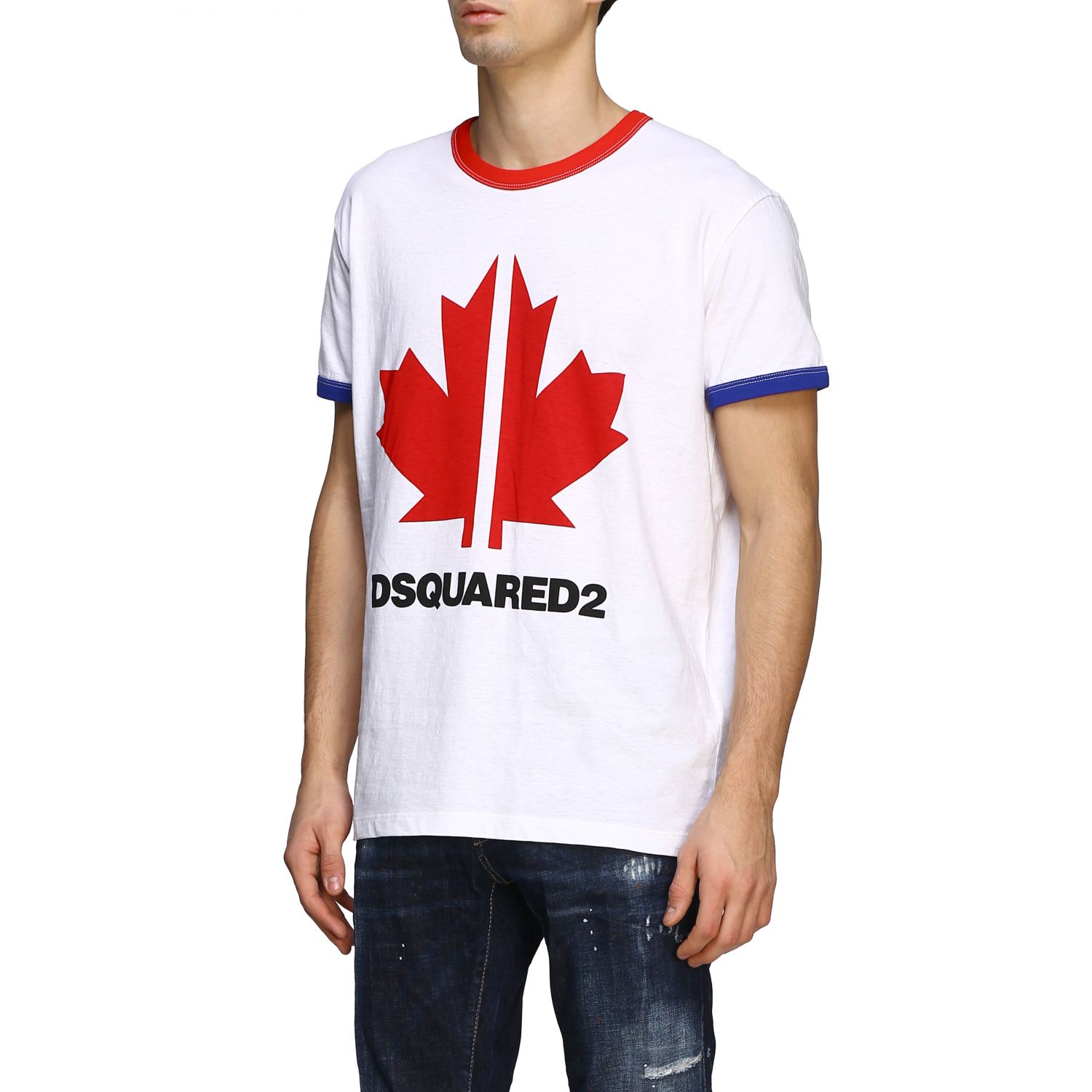 dsquared2 leaf logo short sleeved t shirt