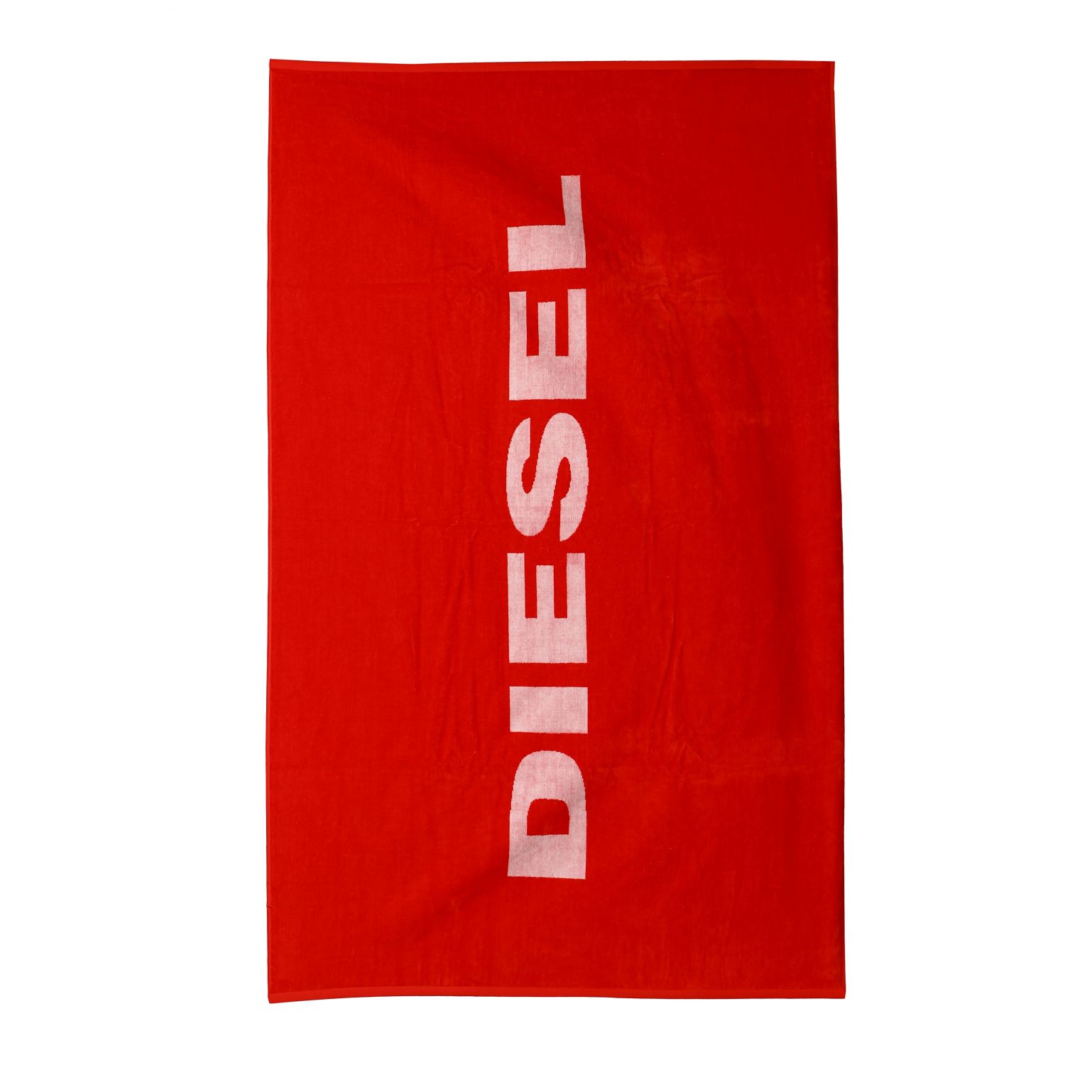 Diesel Outlet: bath towel with two-tone effect - Red | Diesel beach ...