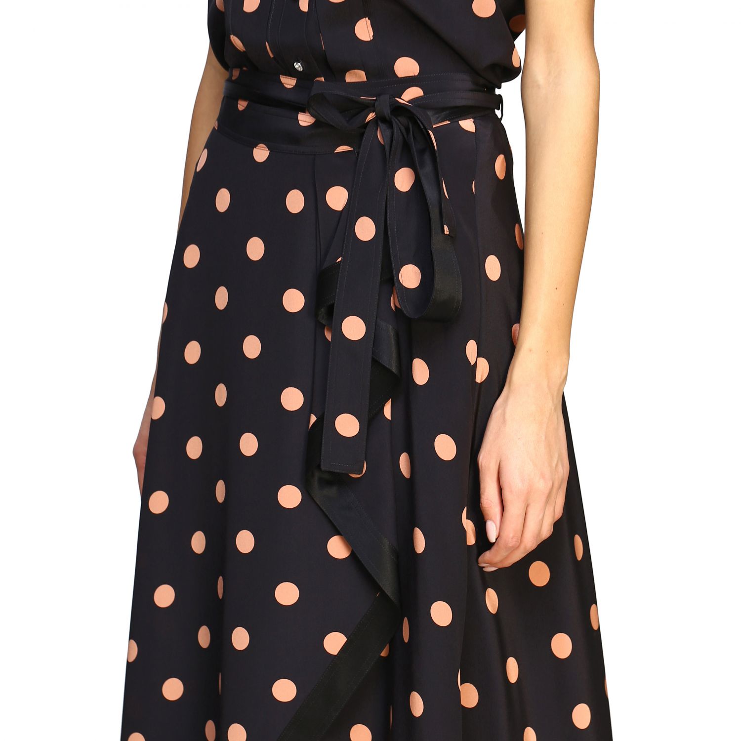 TORY BURCH: polka dot skirt with bow - Multicolor | Tory Burch skirt 60062  online on 