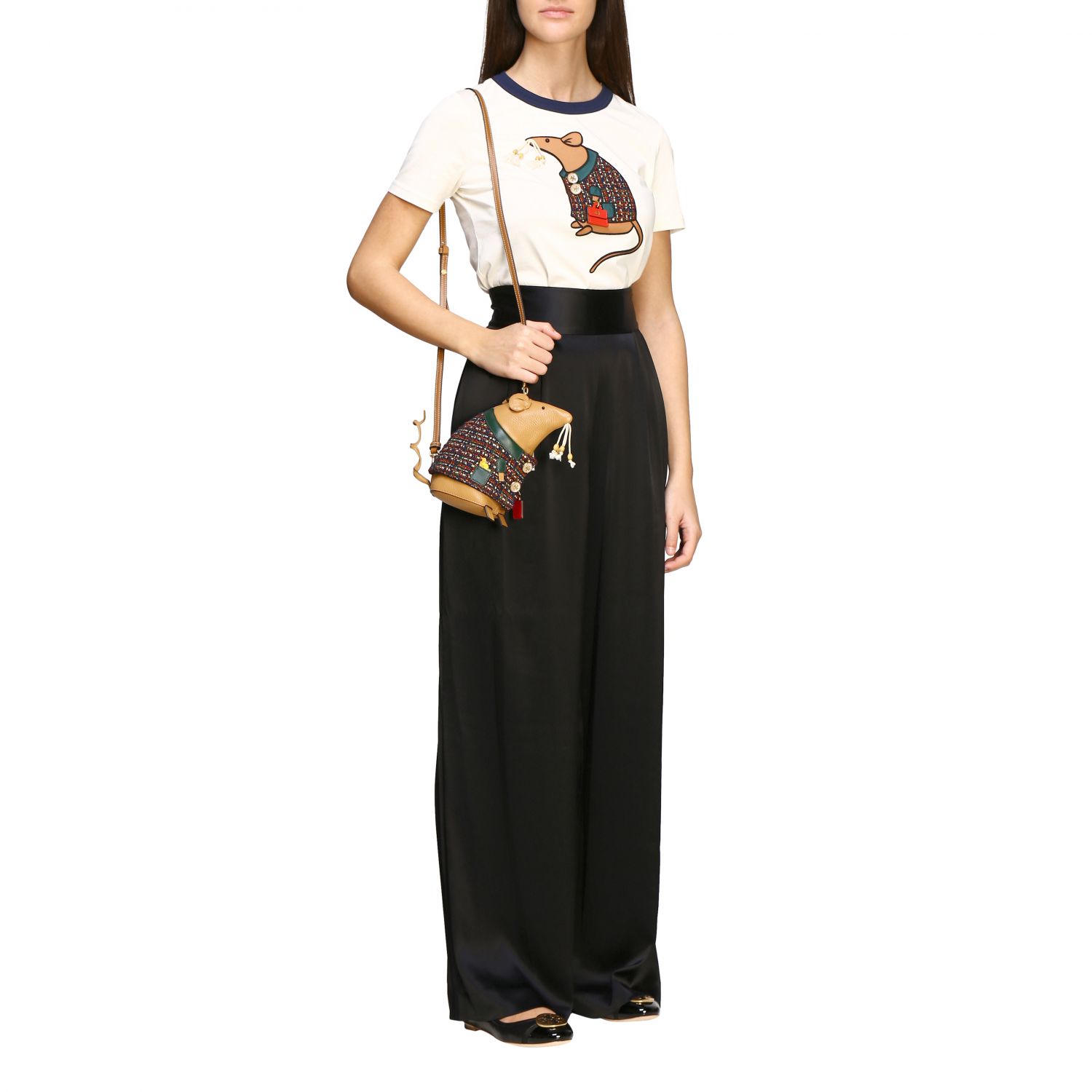Tory Burch Outlet: high-waisted trousers - Black | Tory Burch pants 61335  online on 