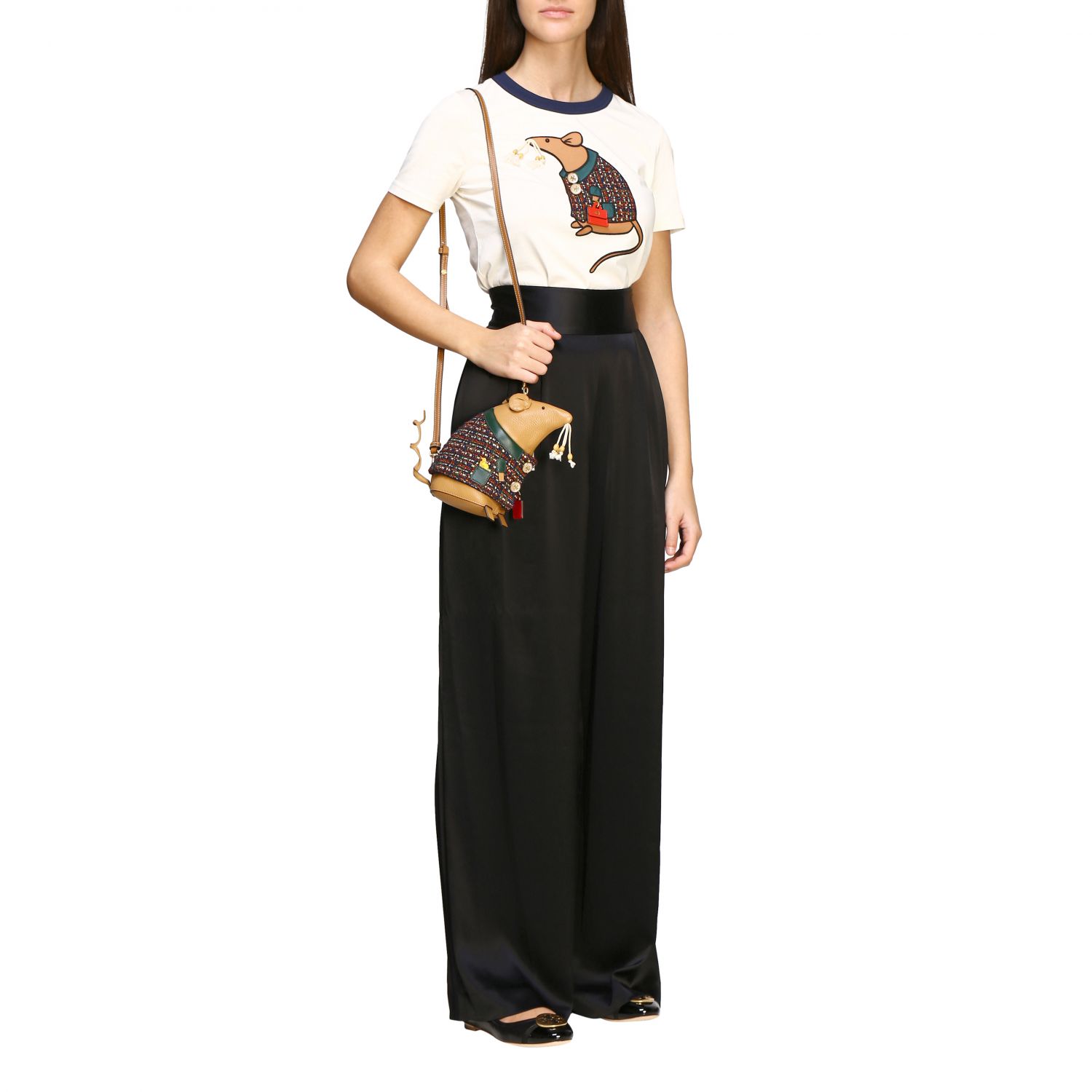 Tory Burch Outlet: high-waisted trousers - Black | Tory Burch pants 61335 online on Tory Burch Outlet: high-waisted trousers - Black | Tory Burch pants 61335 online on
