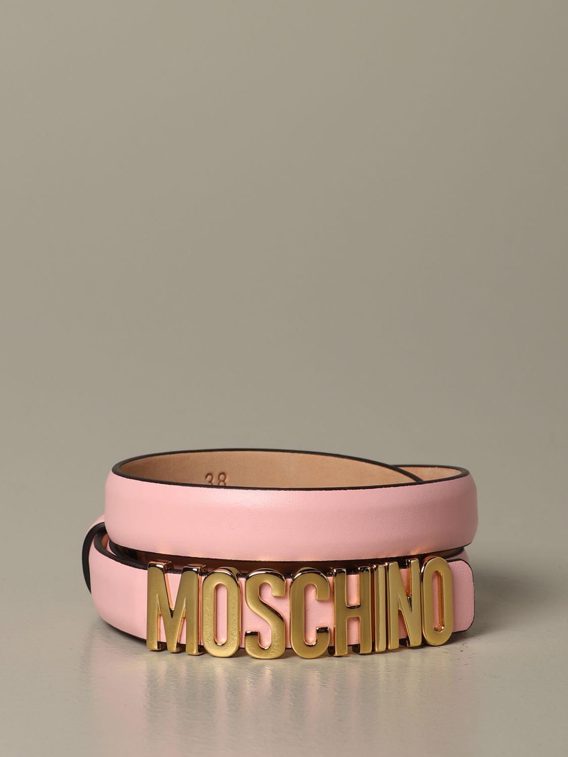 pink moschino belt