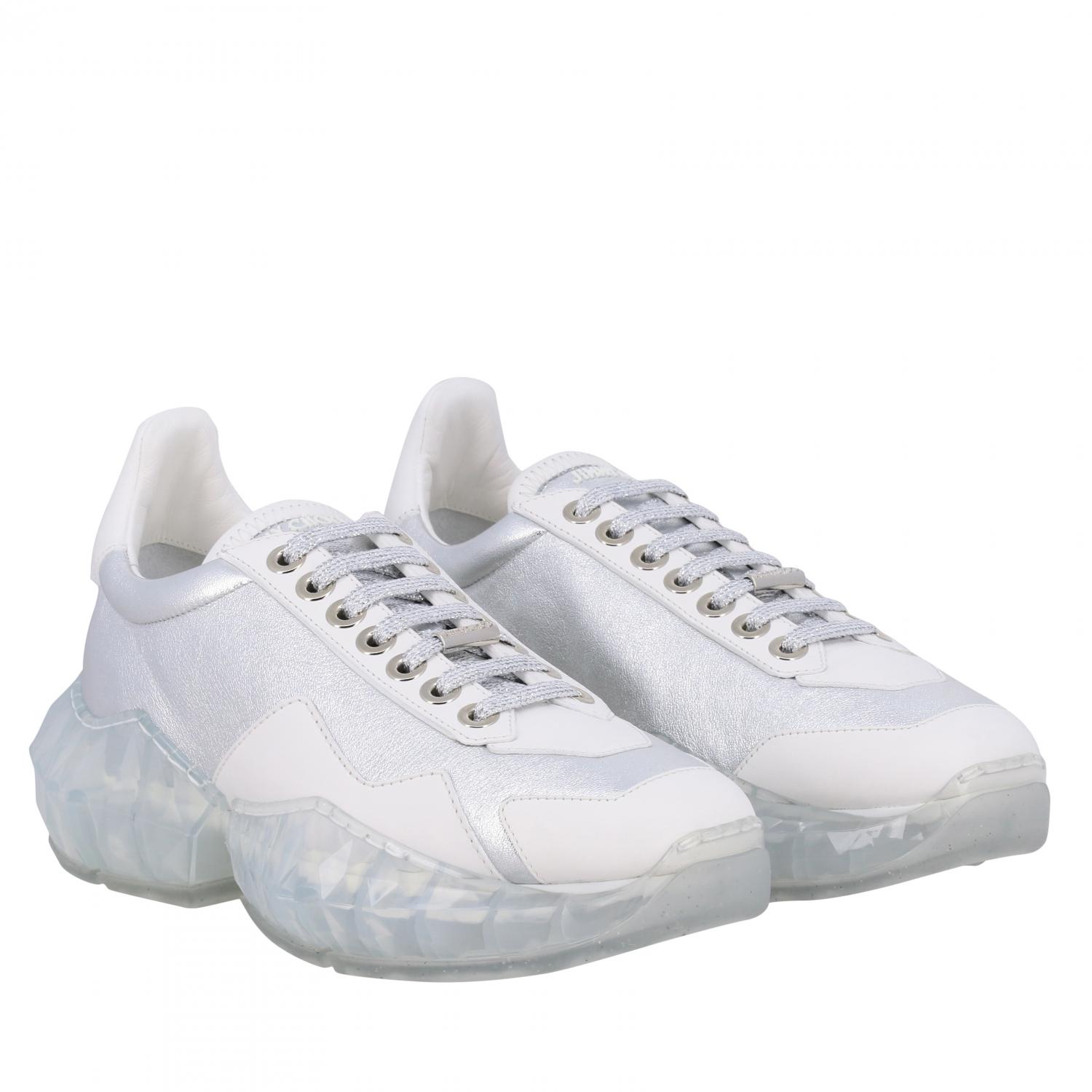 JIMMY CHOO: Zapatillas mujer - Plata | Zapatillas Jimmy Choo DIAMOND FLAK  GIGLIO.COM