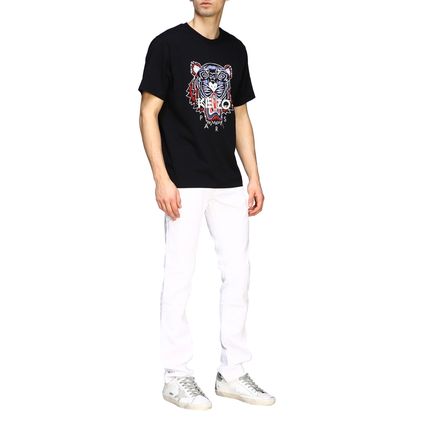 Kenzo Crew Neck T Shirt With Tiger Kenzo Paris Logo T Shirt Kenzo Men Black T Shirt Kenzo Fa55ts0504ya Giglio En