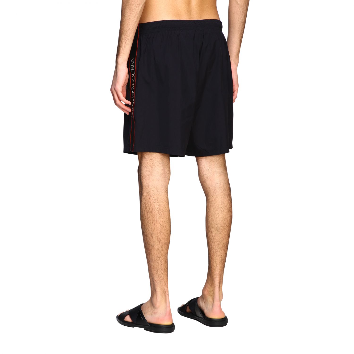 Alexander Mcqueen boxer swimsuit with logoed bands