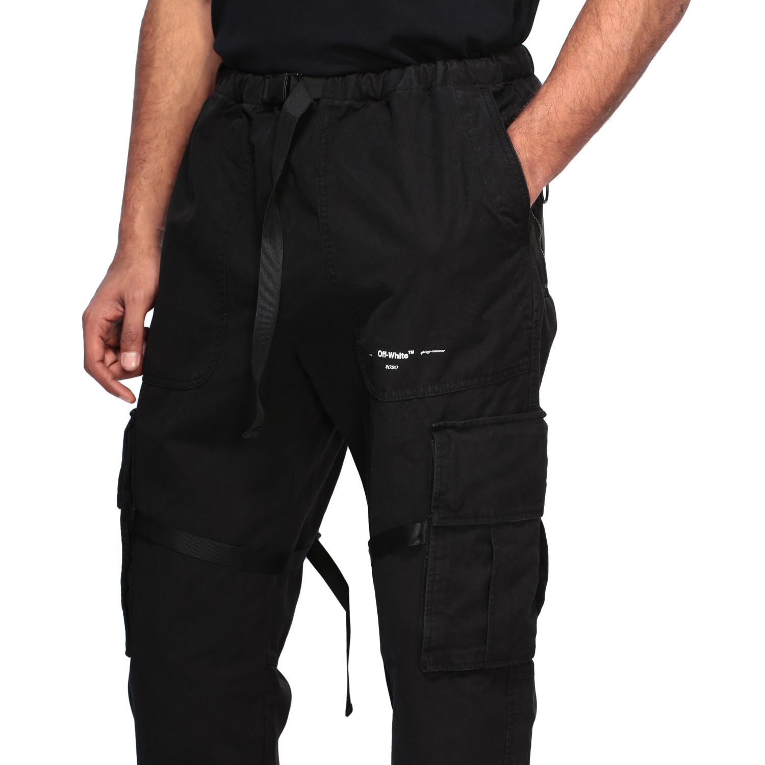 OFF WHITE: jogging-style trousers with logo | Pants Off White Men Black | Pants Off White GIGLIO.COM