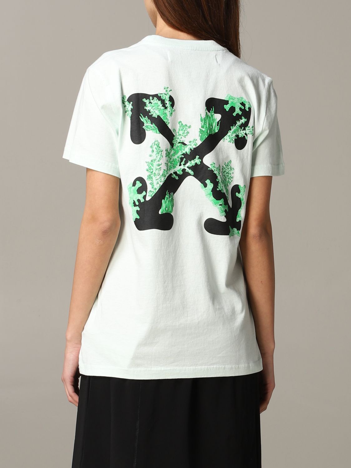 OffWhite Outlet tshirt for women Blue OffWhite tshirt