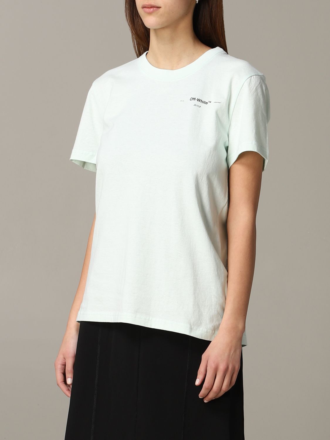 OffWhite Outlet tshirt for women Blue OffWhite tshirt