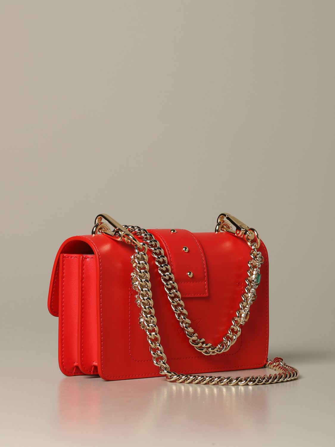 Pinko Outlet: mini bag for women - Red | Pinko mini bag 1P21M3-Y5FF ...