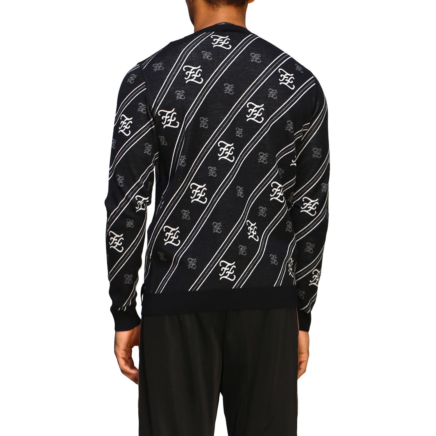 Fendi crew neck sweater with all over FF monogram | Sweater Fendi Men