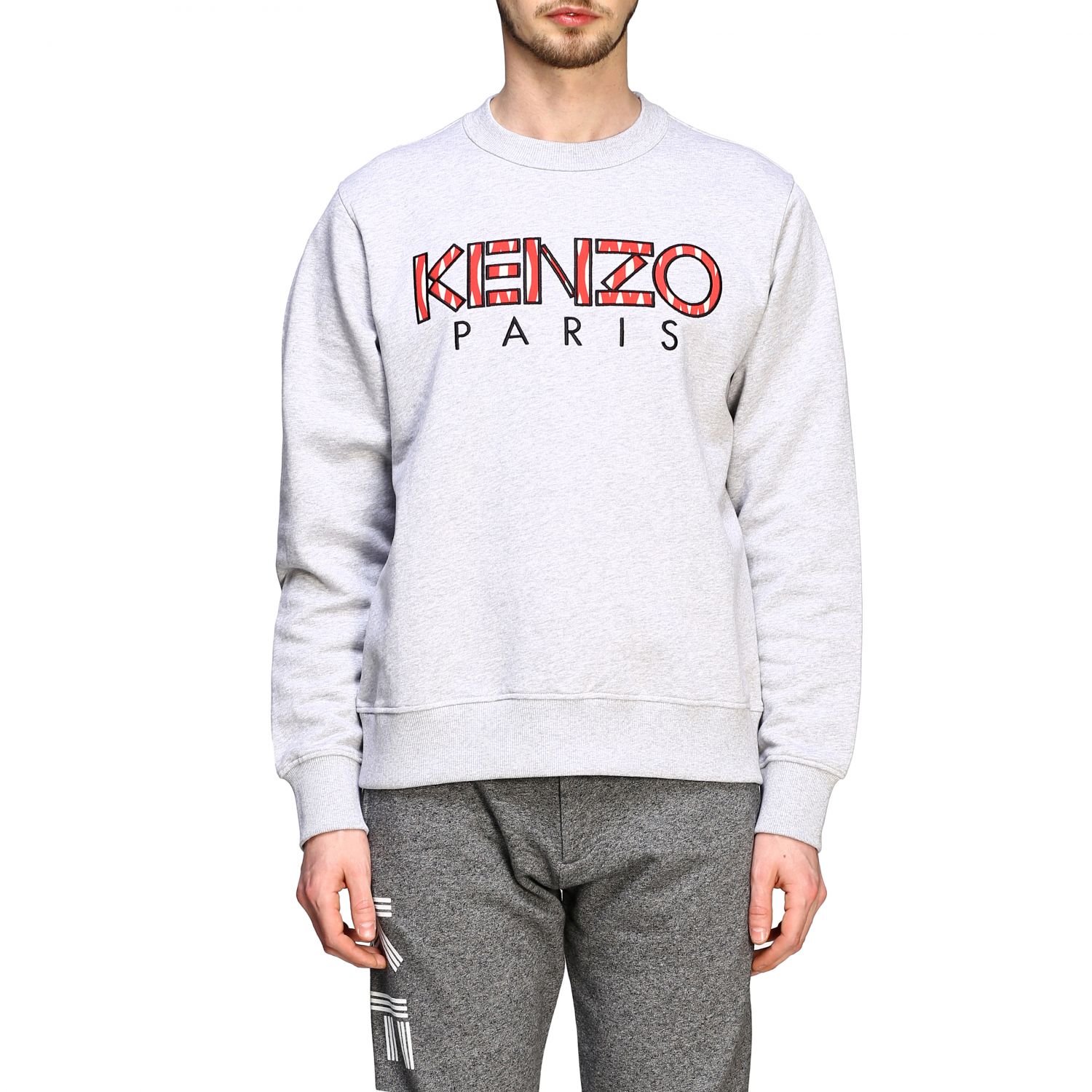 Kenzo crewneck sweatshirt with logo | Sweatshirt Kenzo Men Grey ...