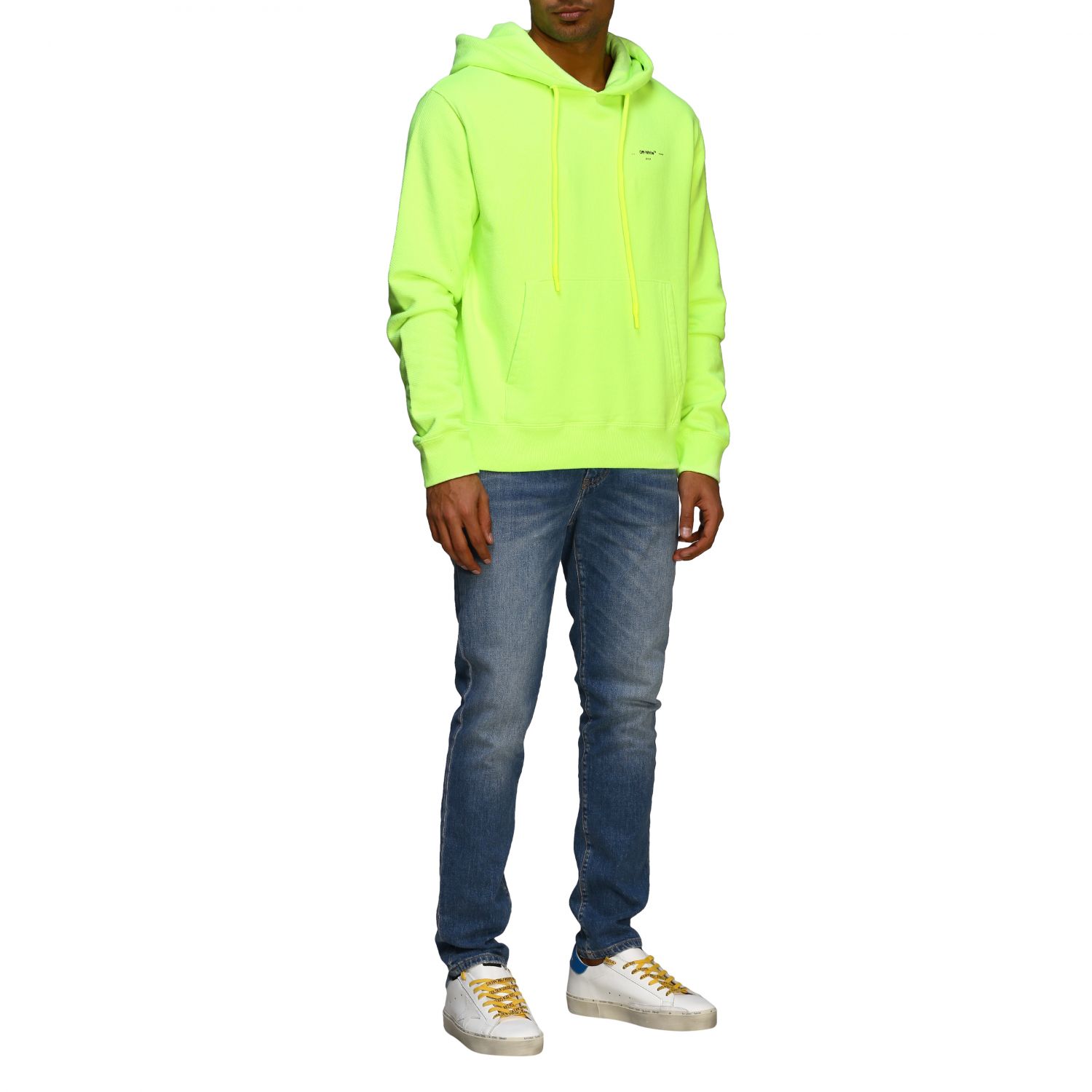 Off-white felpa con cappuccio - di colore giallo farfetch cappuccio giallo  - Stileo.it