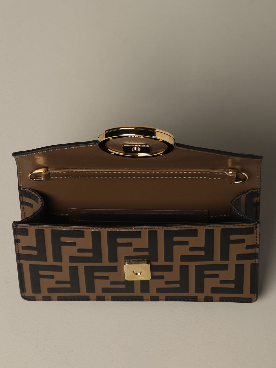 FENDI: bag / pouch in leather with FF monogram | Belt Bag Fendi Women ...
