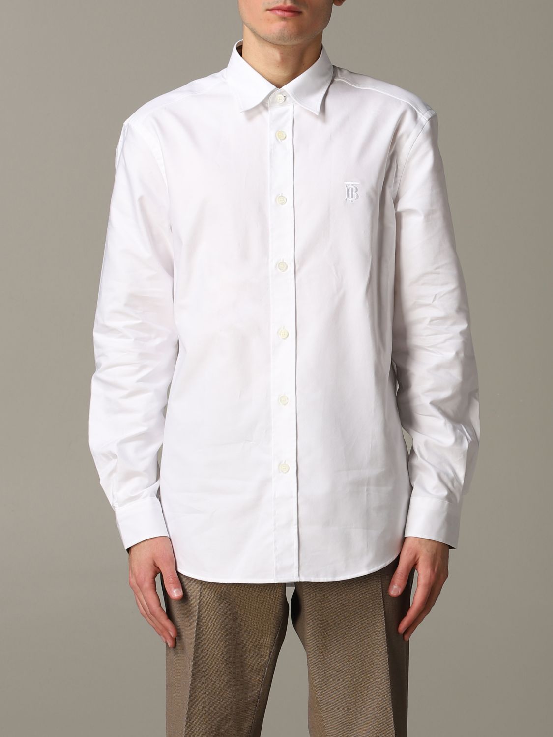 Burberry Outlet: classic shirt with Italian collar - White 