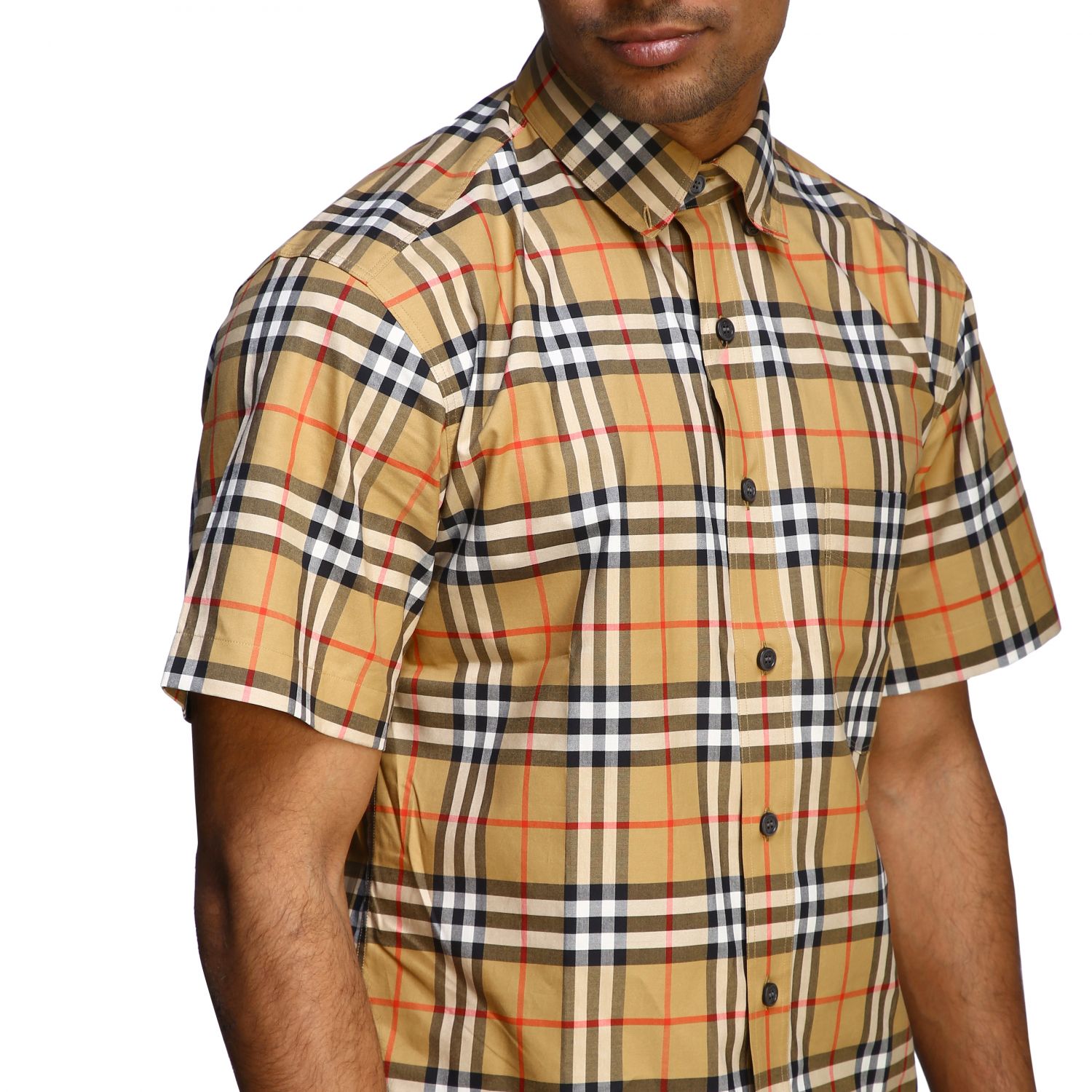 Burberry short-sleeved shirt with check print | Shirt Burberry Men ...