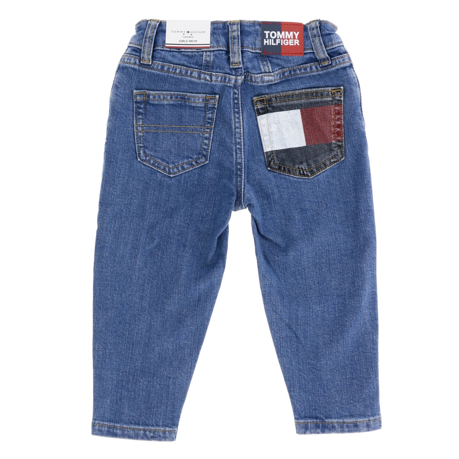 Tommy Hilfiger Outlet: jeans in used denim with printed - Denim | Tommy Hilfiger jeans online on GIGLIO.COM