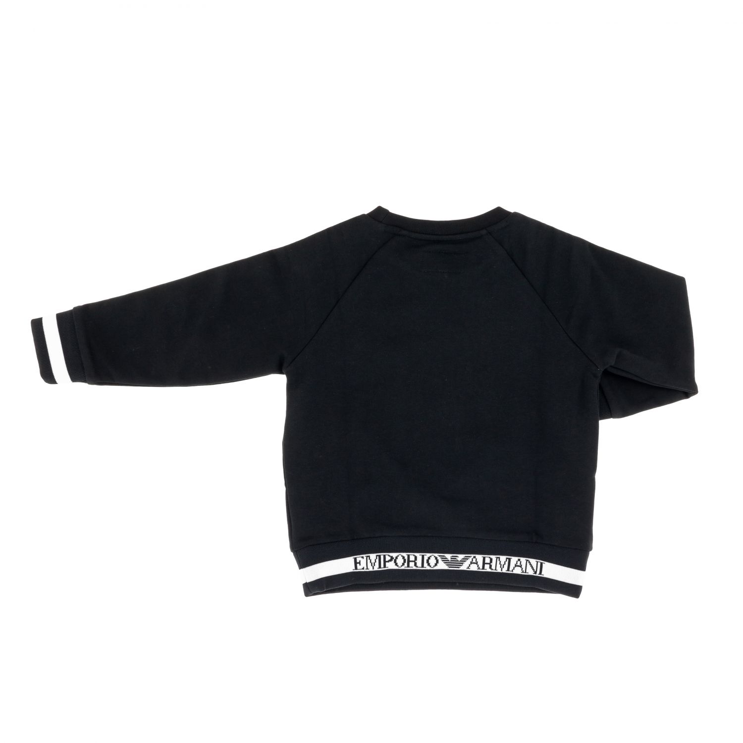 emporio armani crew neck logo sweatshirt black