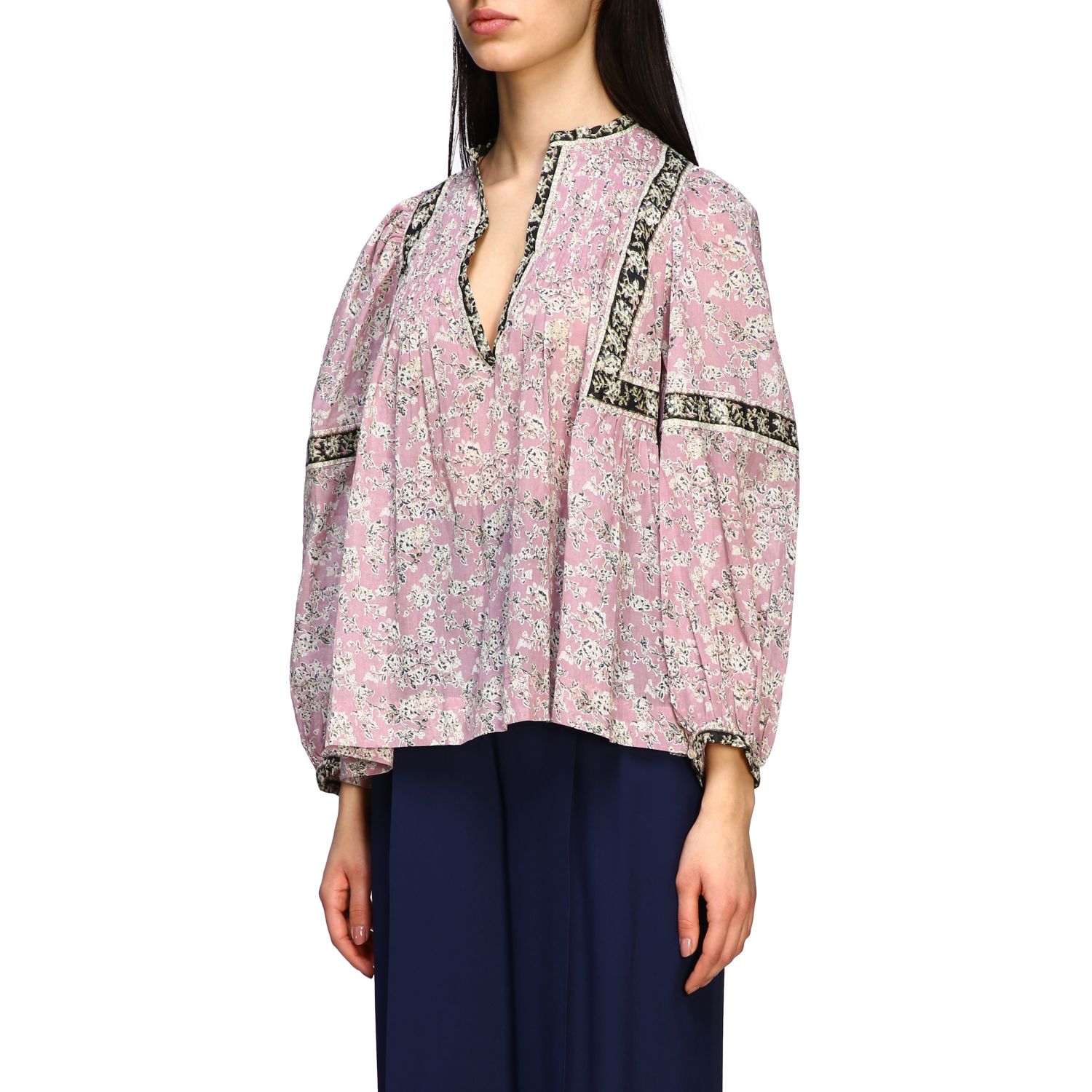 Isabel Marant Etoile Outlet: Camicia A Fantasia - Rosa | Camicia Isabel ...