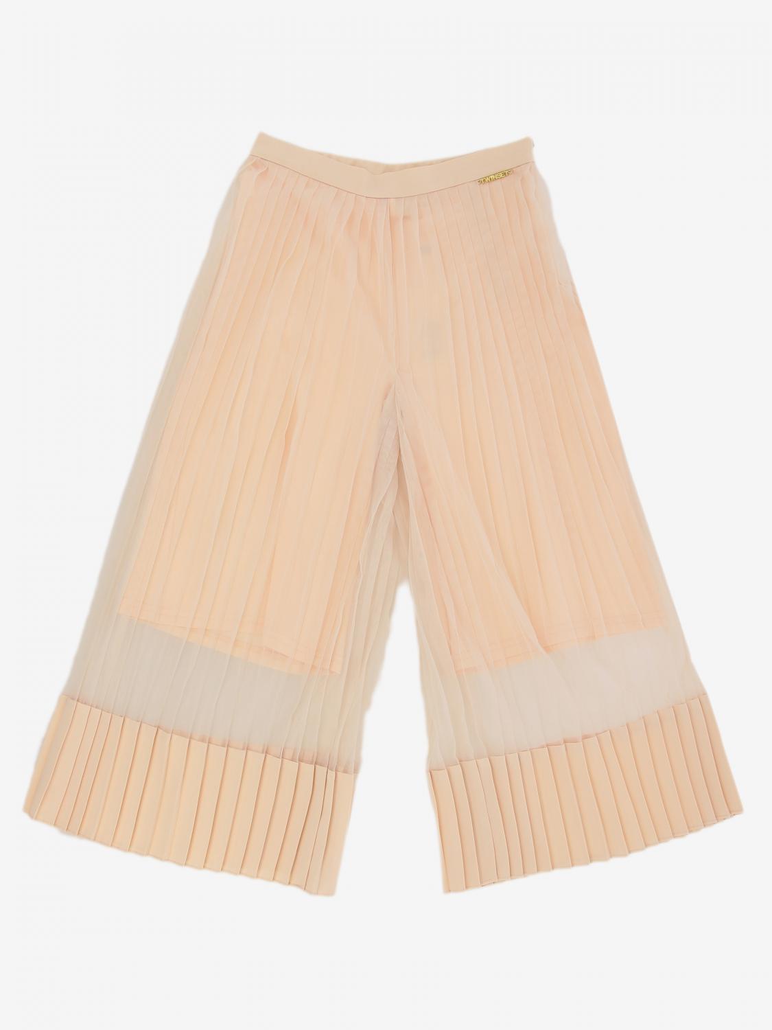 TWINSET: Pantalone Twin-set ampio in tessuto plissettato - Rosa | Pantalone  Twinset 201GJ2QDB GIGLIO.COM