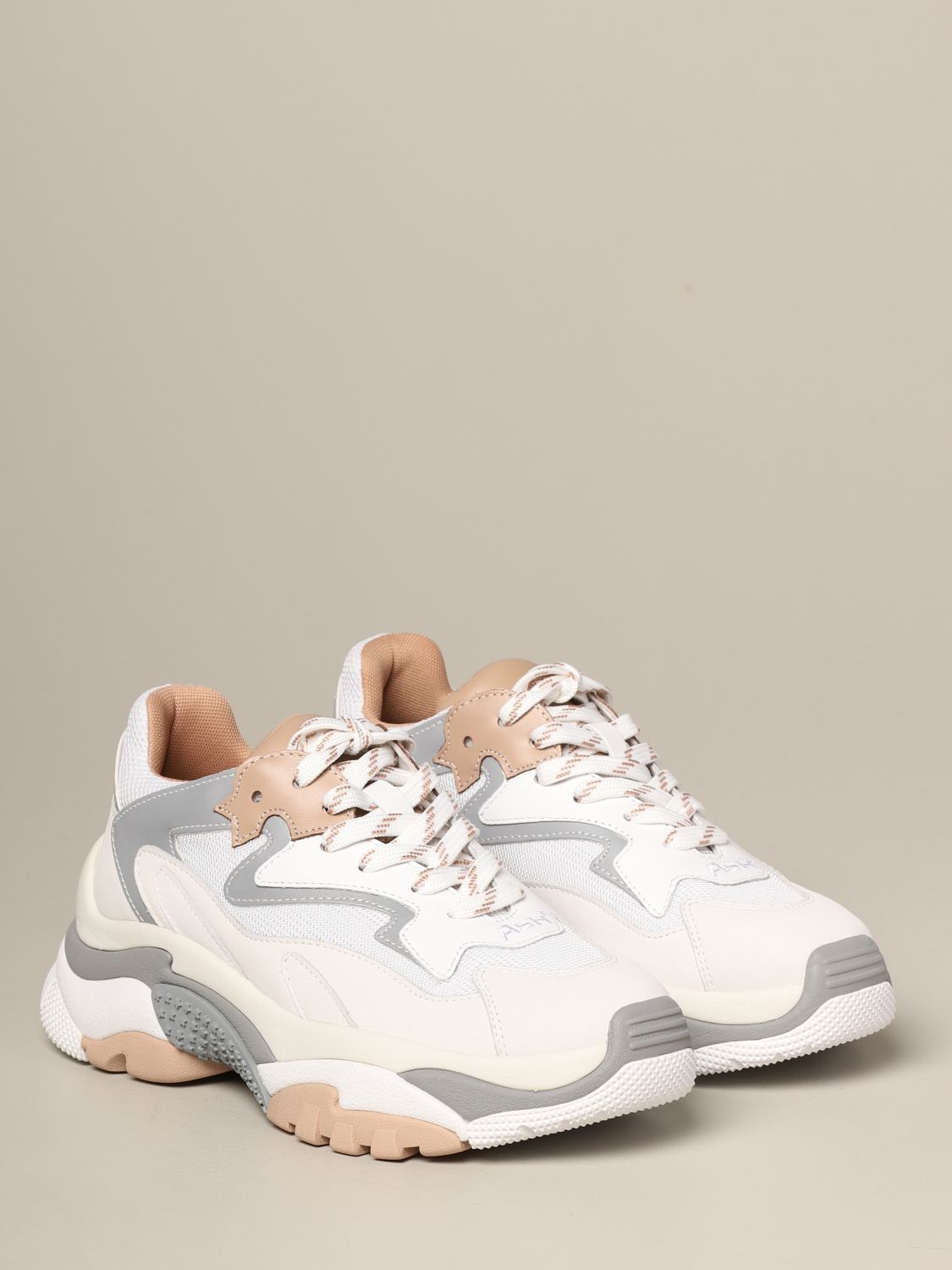 Ash Outlet: Sneakers Addict 08 in pelle e rete - Bianco | Sneakers Ash  ADDICT08 GIGLIO.COM