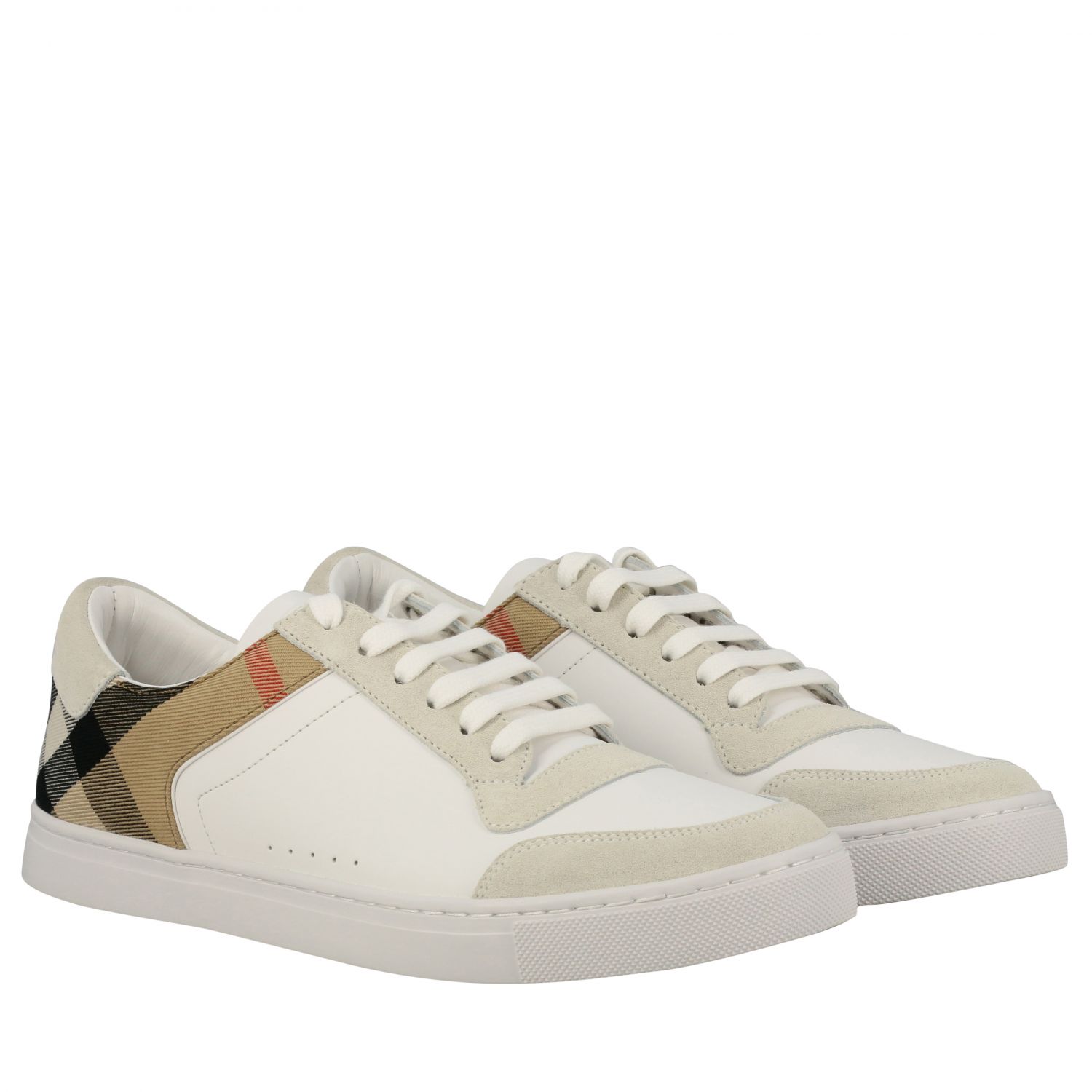 burberry mens white sneakers