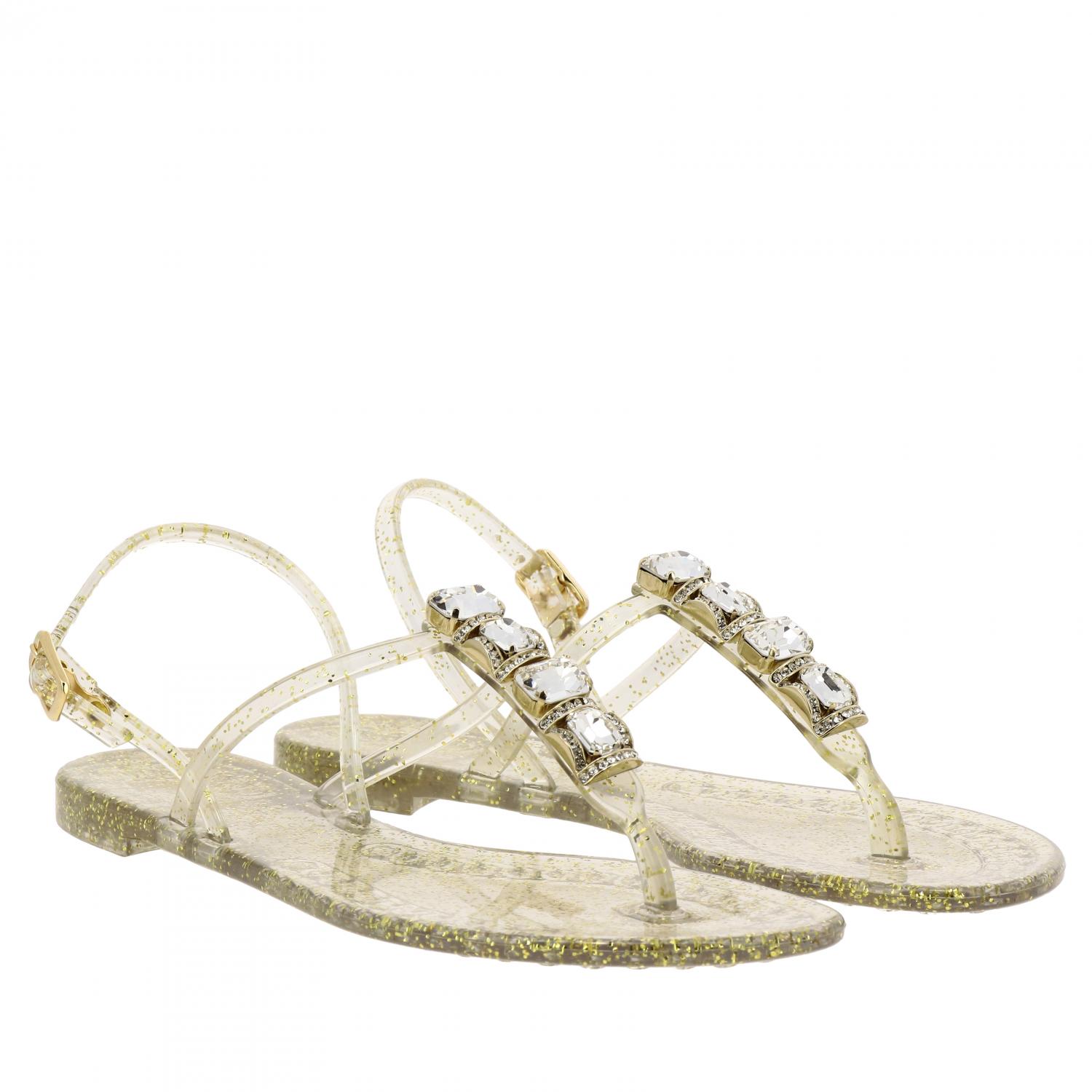 white sparkly flat sandals