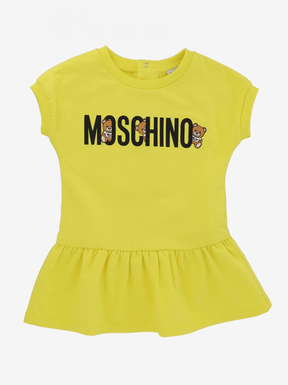 MOSCHINO BABY dress with teddy print Romper Moschino Baby Kids
