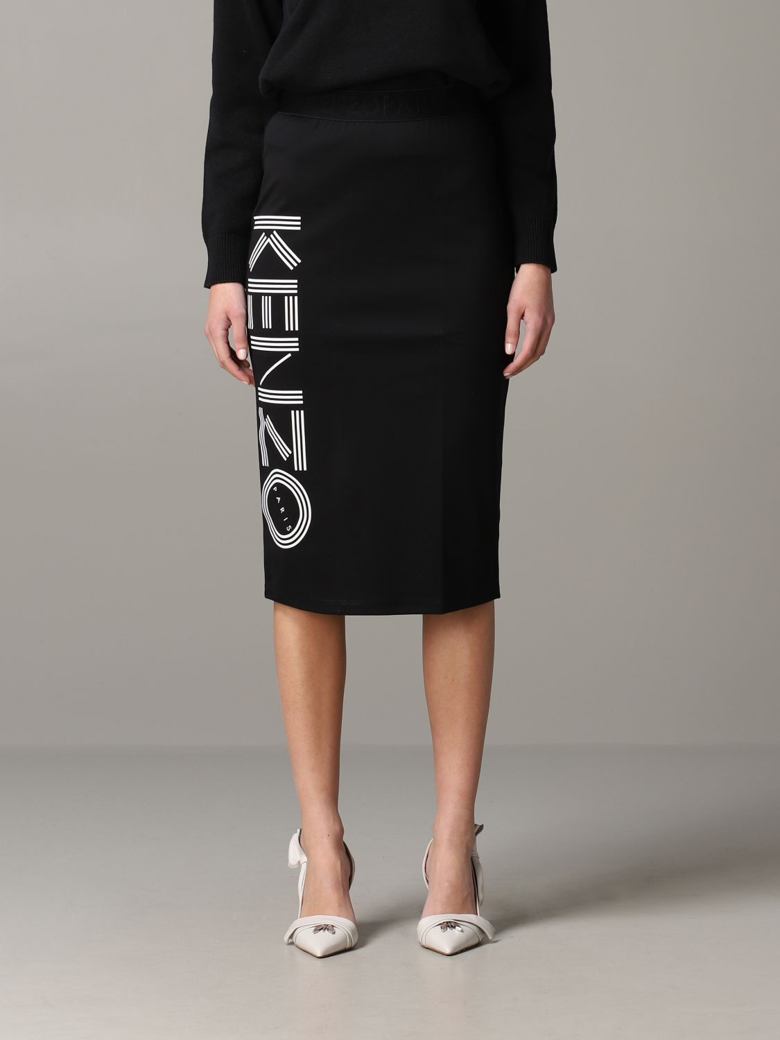 わせるとと】 KENZO - kenzo スカート 黒 グレーの通販 by uu's shop 