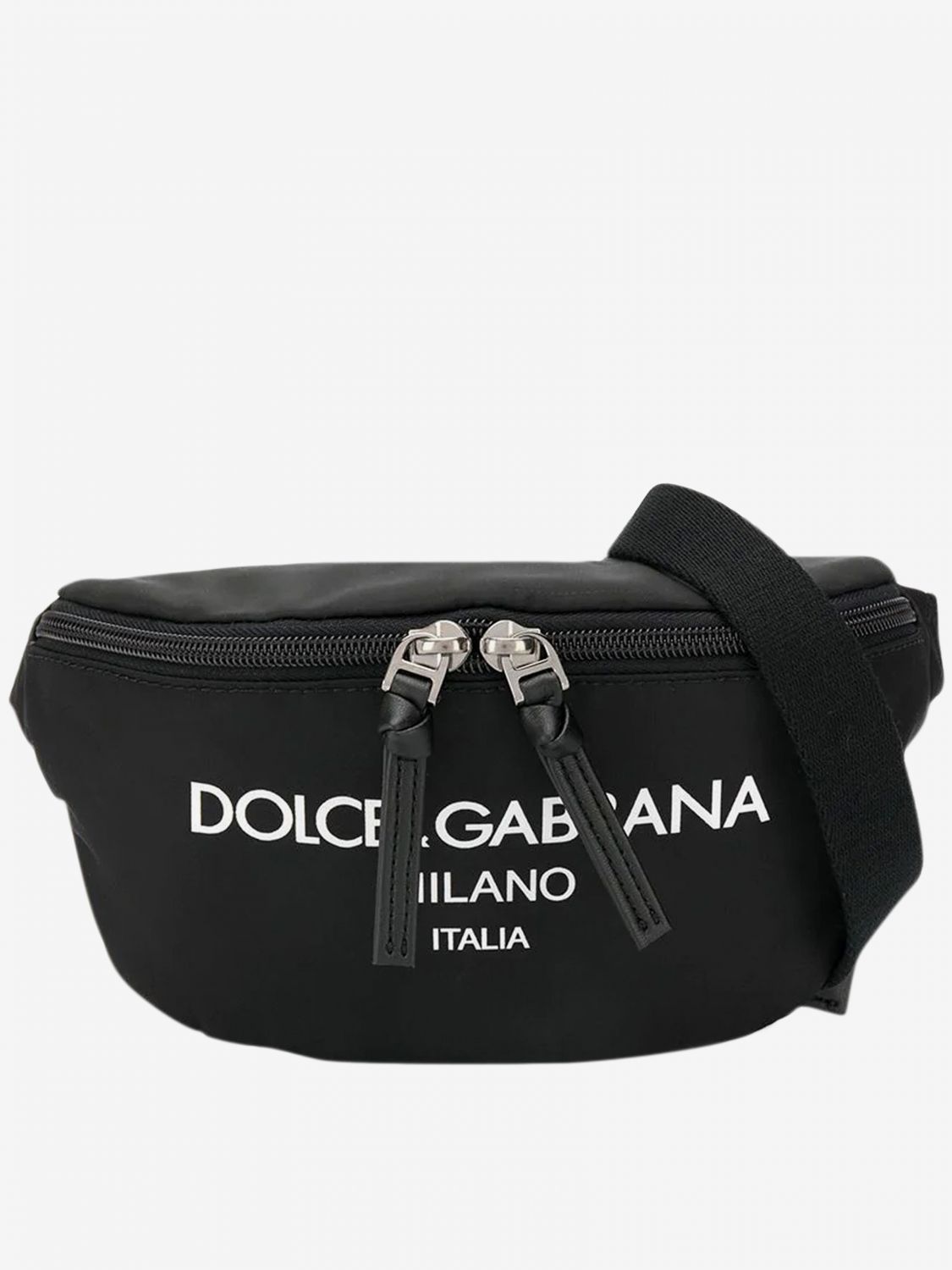Dolce & Gabbana Outlet: nylon belt bag with logo - Black | Bag Dolce ...