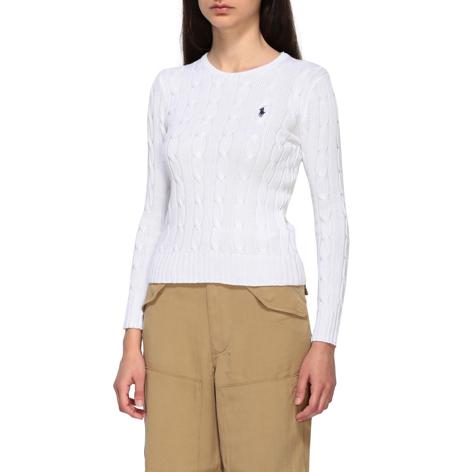 herten noodzaak Wiegen POLO RALPH LAUREN: sweater for woman - White | Polo Ralph Lauren sweater  211580009 online on GIGLIO.COM