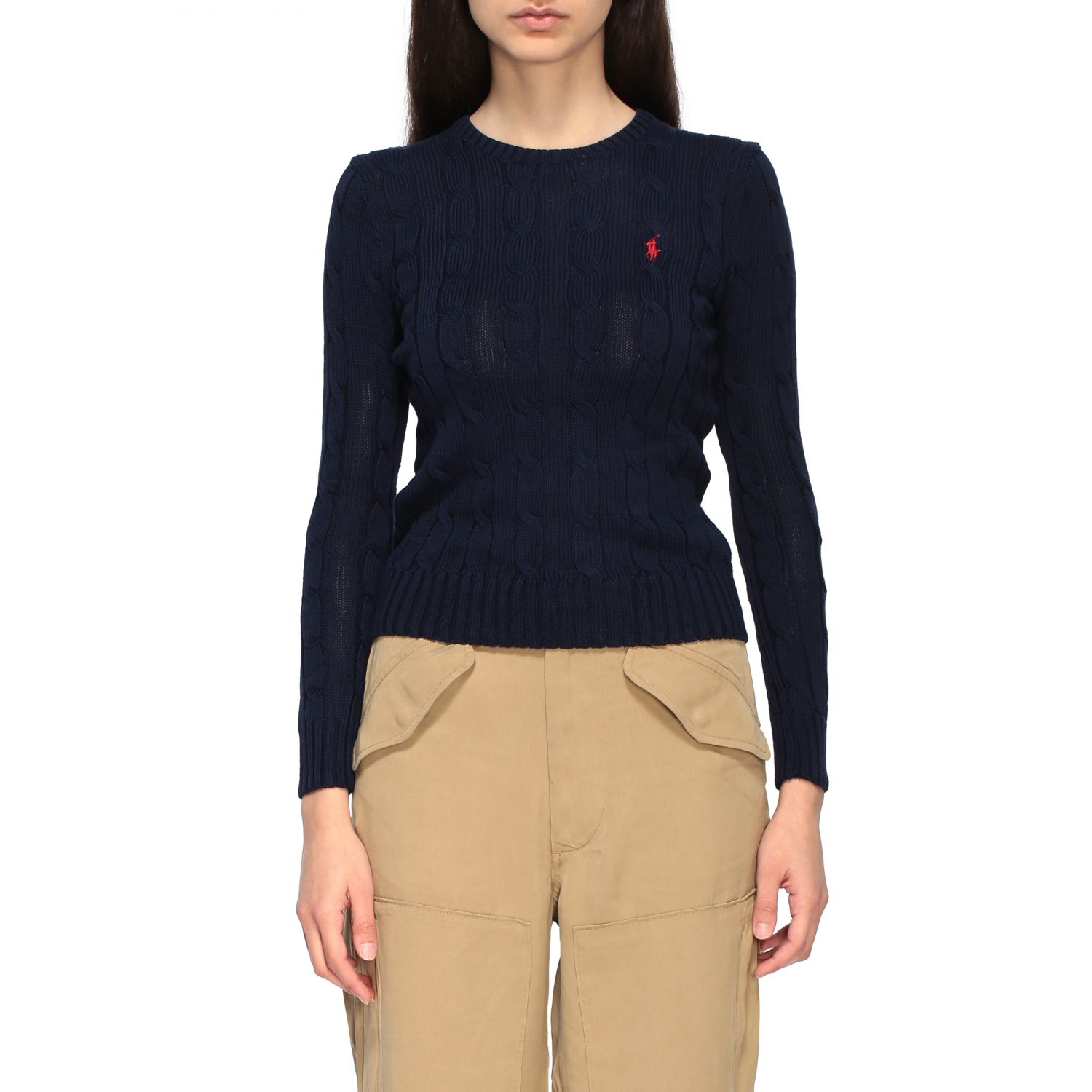 ralph lauren navy jumper womens