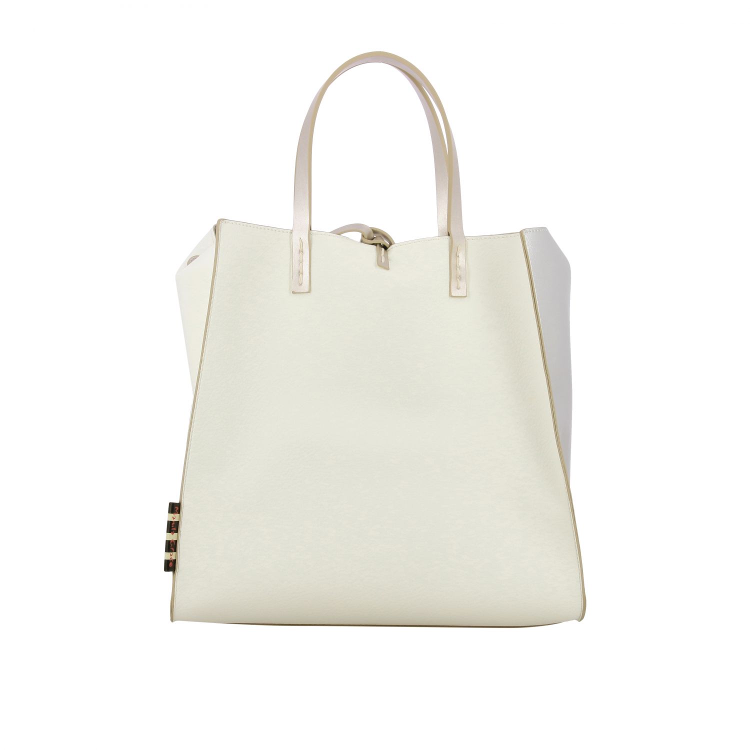 Manila Grace Outlet: leather bag with shoulder strap - White | Manila ...