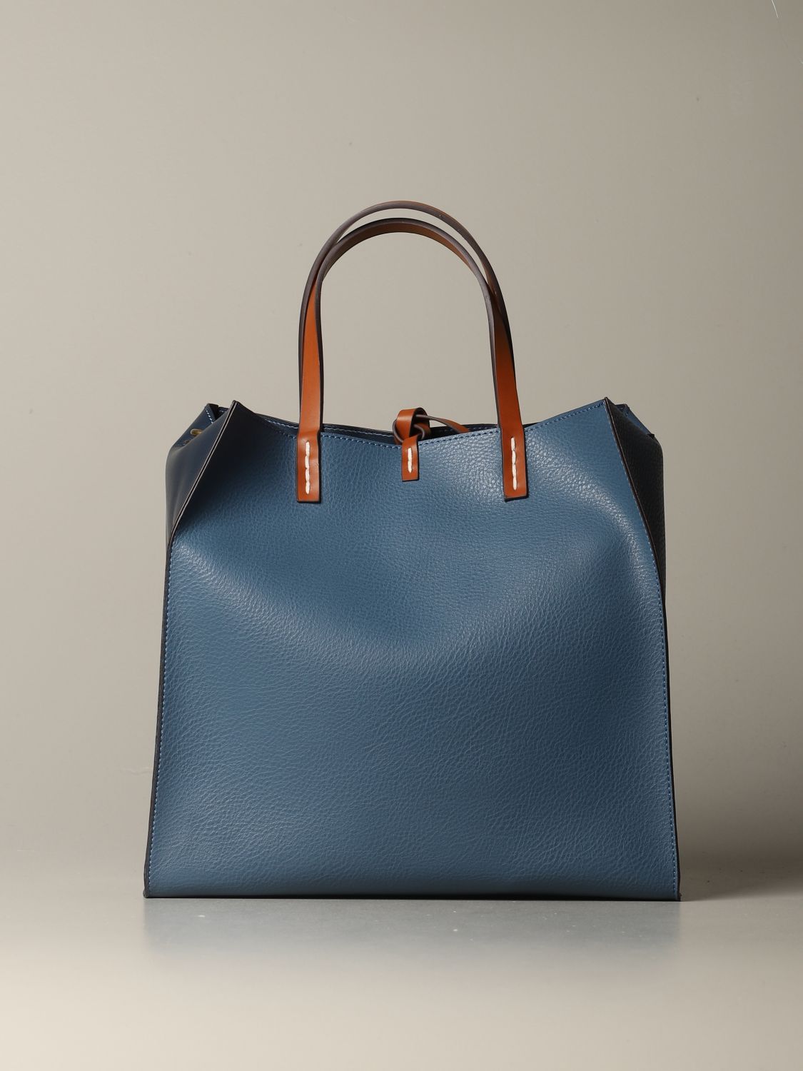 Plain What's wrong landing Manila Grace Outlet: leather bag with shoulder strap - Blue | Tote Bags Manila  Grace B041EU GIGLIO.COM