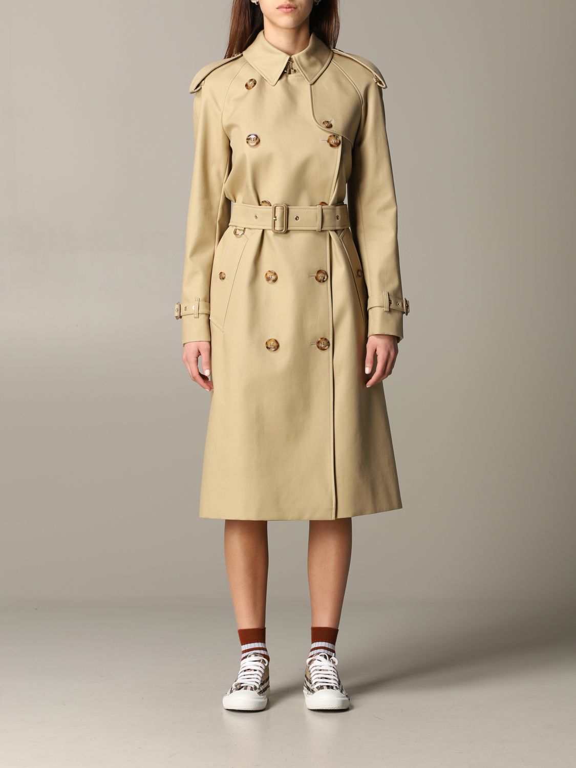 burberry women's long trench coat