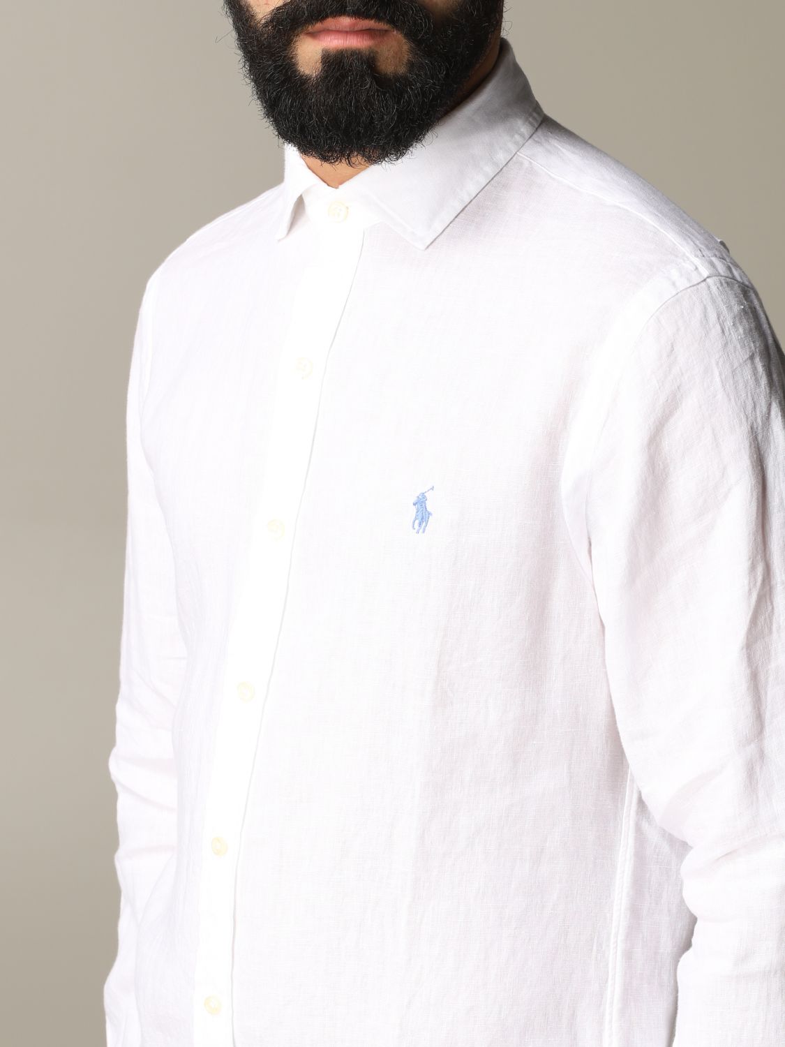 Hemd Polo Ralph Lauren: Polo Ralph Lauren Hemd mit italienischem Kragen weiß 5