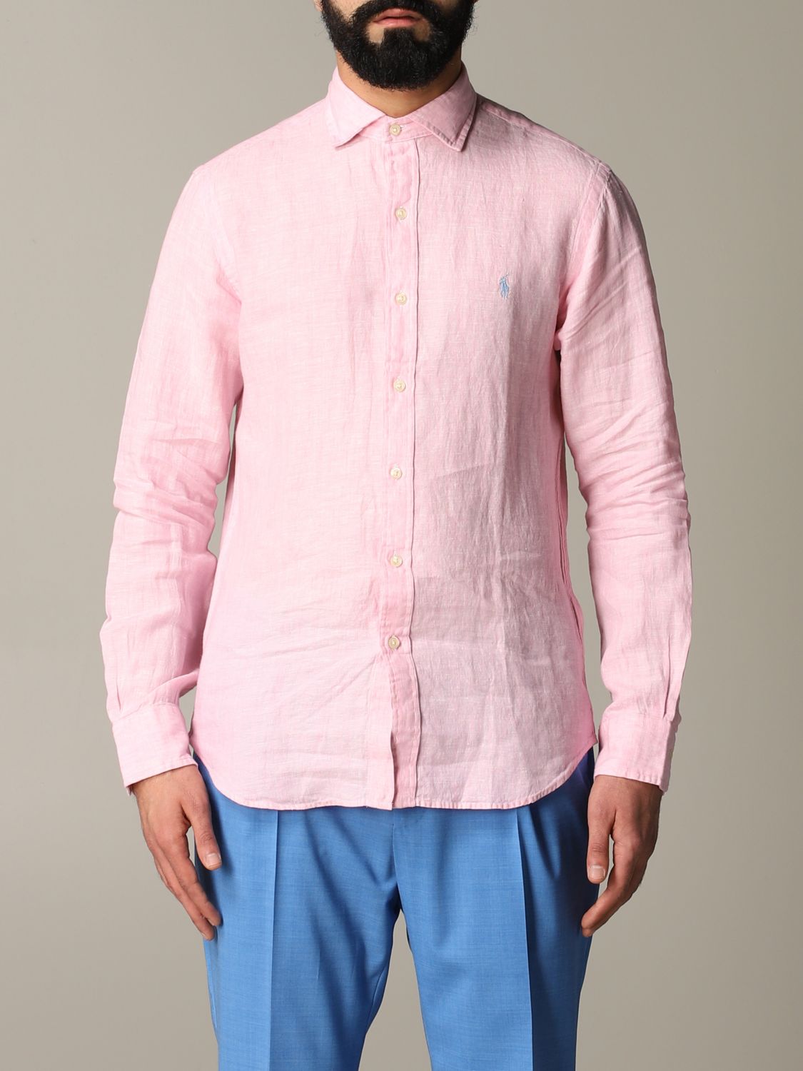 衬衫 Polo Ralph Lauren: Polo Ralph Lauren衬衫男士 粉色 1