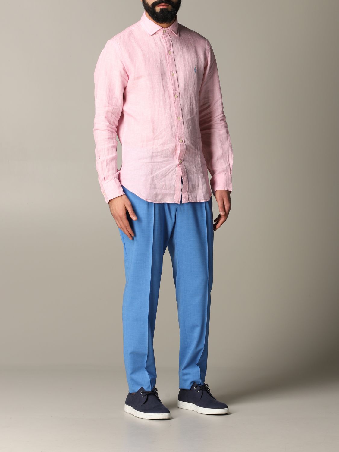 Рубашка Polo Ralph Lauren: Рубашка Polo Ralph Lauren для него розовый 2