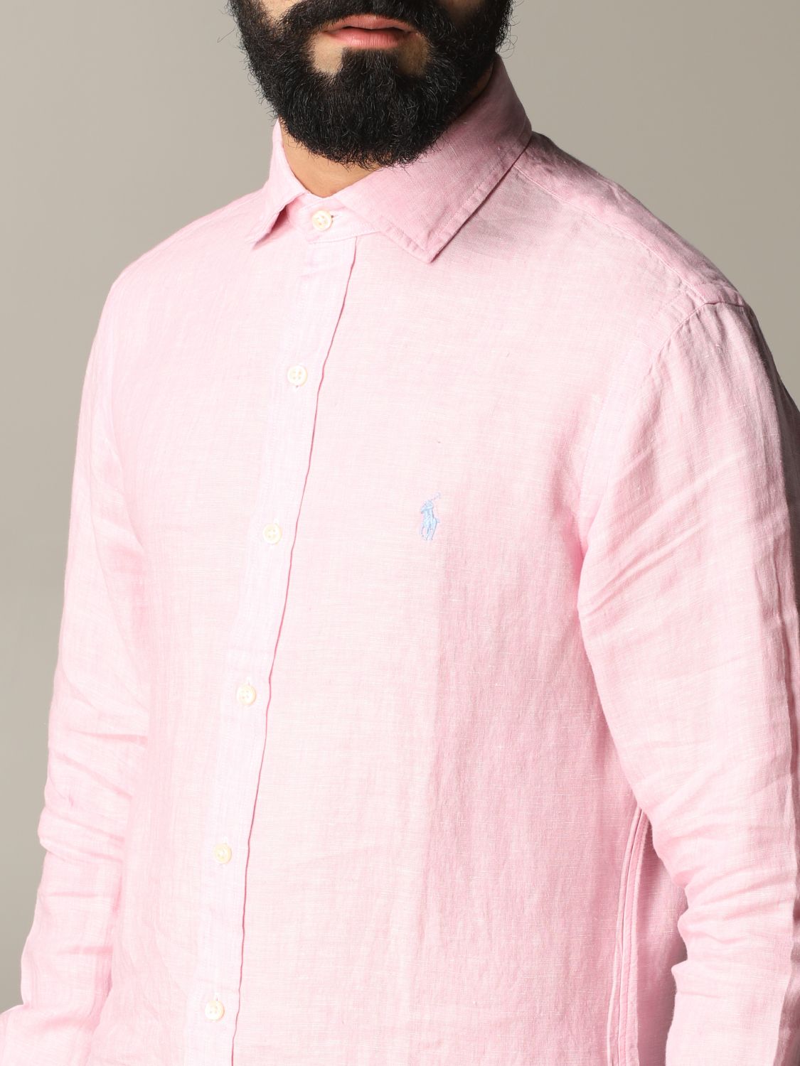 Hemd Polo Ralph Lauren: Polo Ralph Lauren Hemd mit italienischem Kragen pink 5