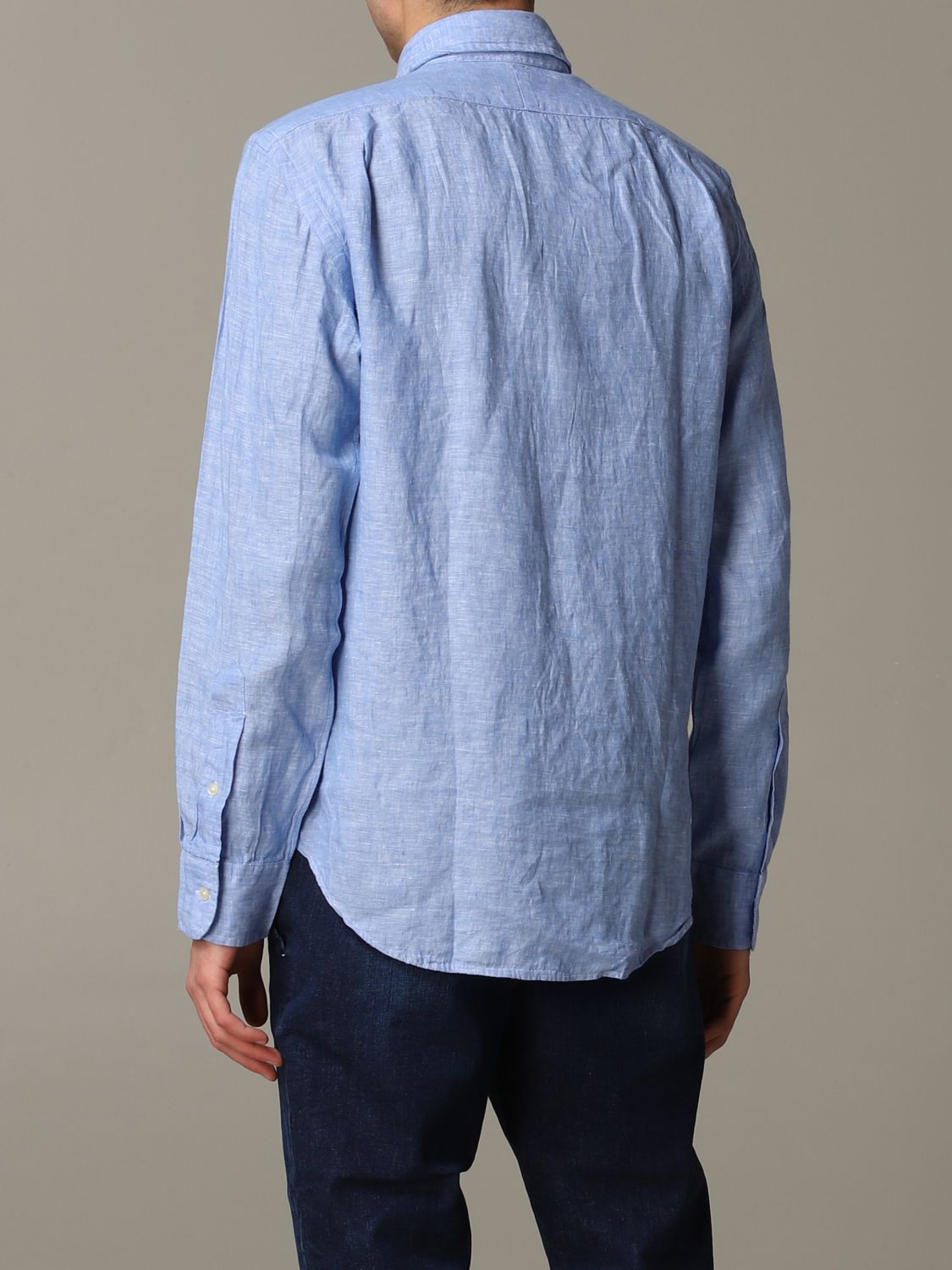 Camicia Polo Ralph Lauren: Camicia Polo Ralph Lauren con collo italiano azzurro 3